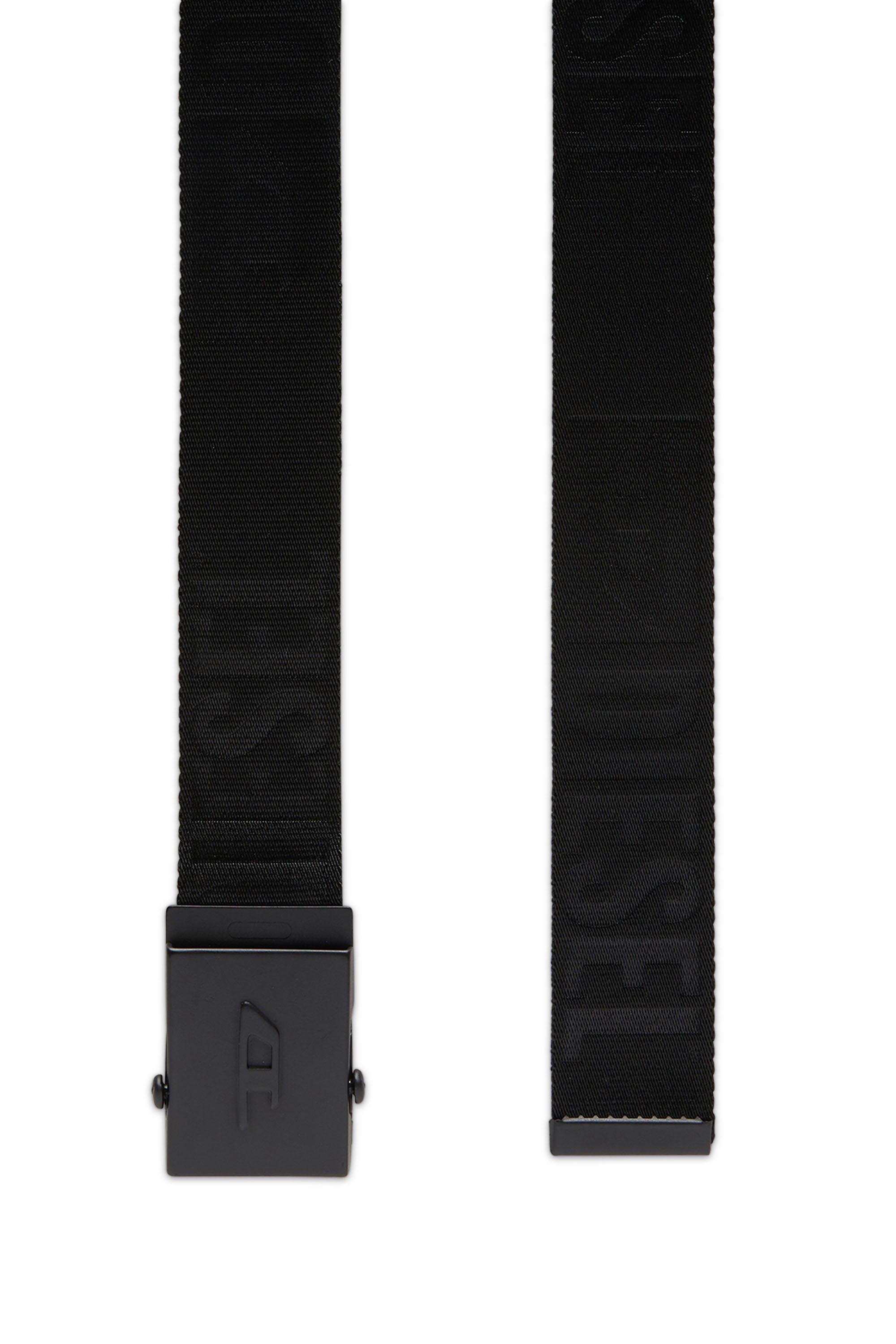 Diesel - B-DIESEL IND-TAPE, Man Logo-debossed tape belt in Black - Image 2