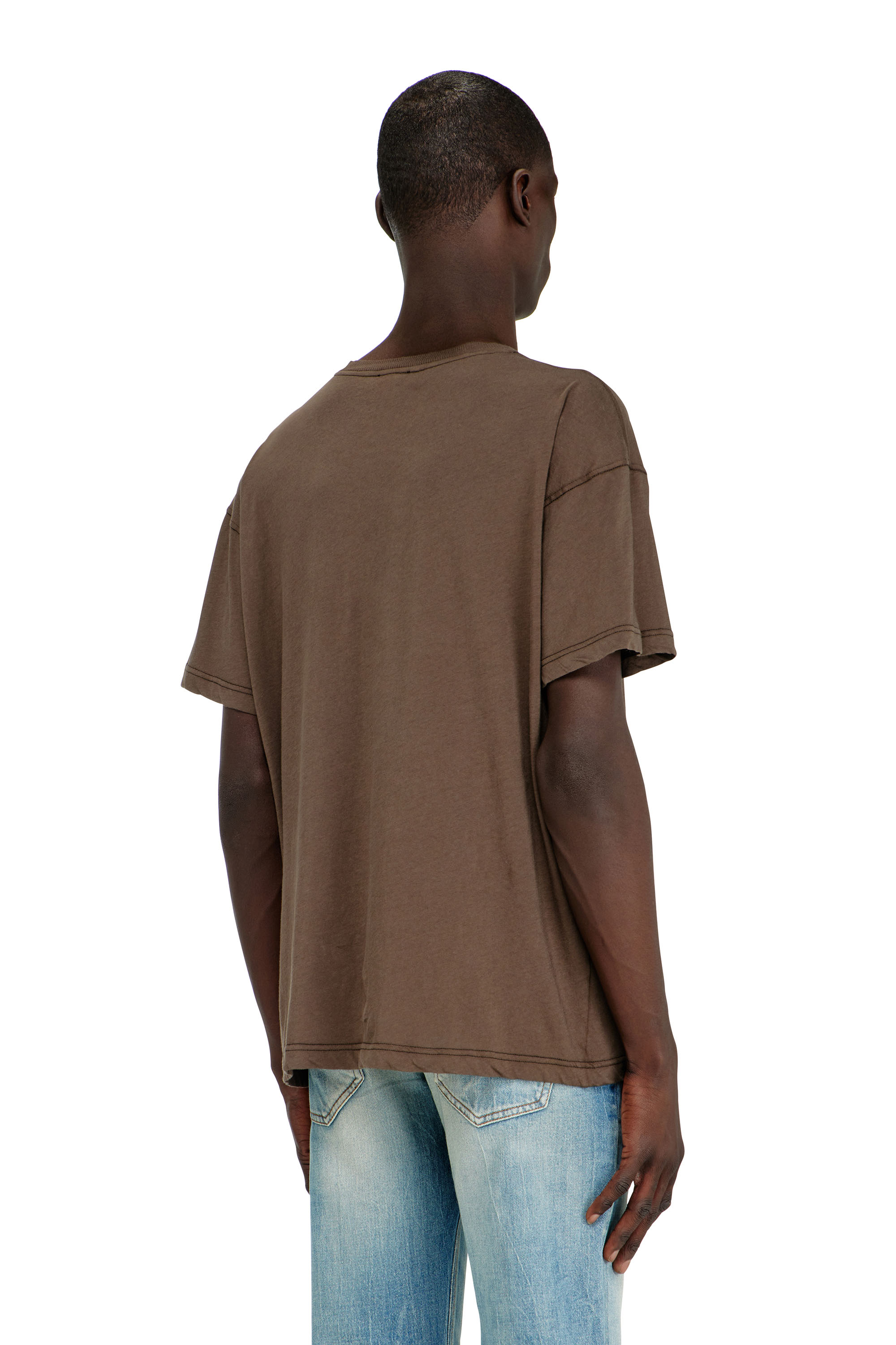 Diesel - T-NORM-AA1, Man's Regular T-shirt with Phoenix print in Brown - 4