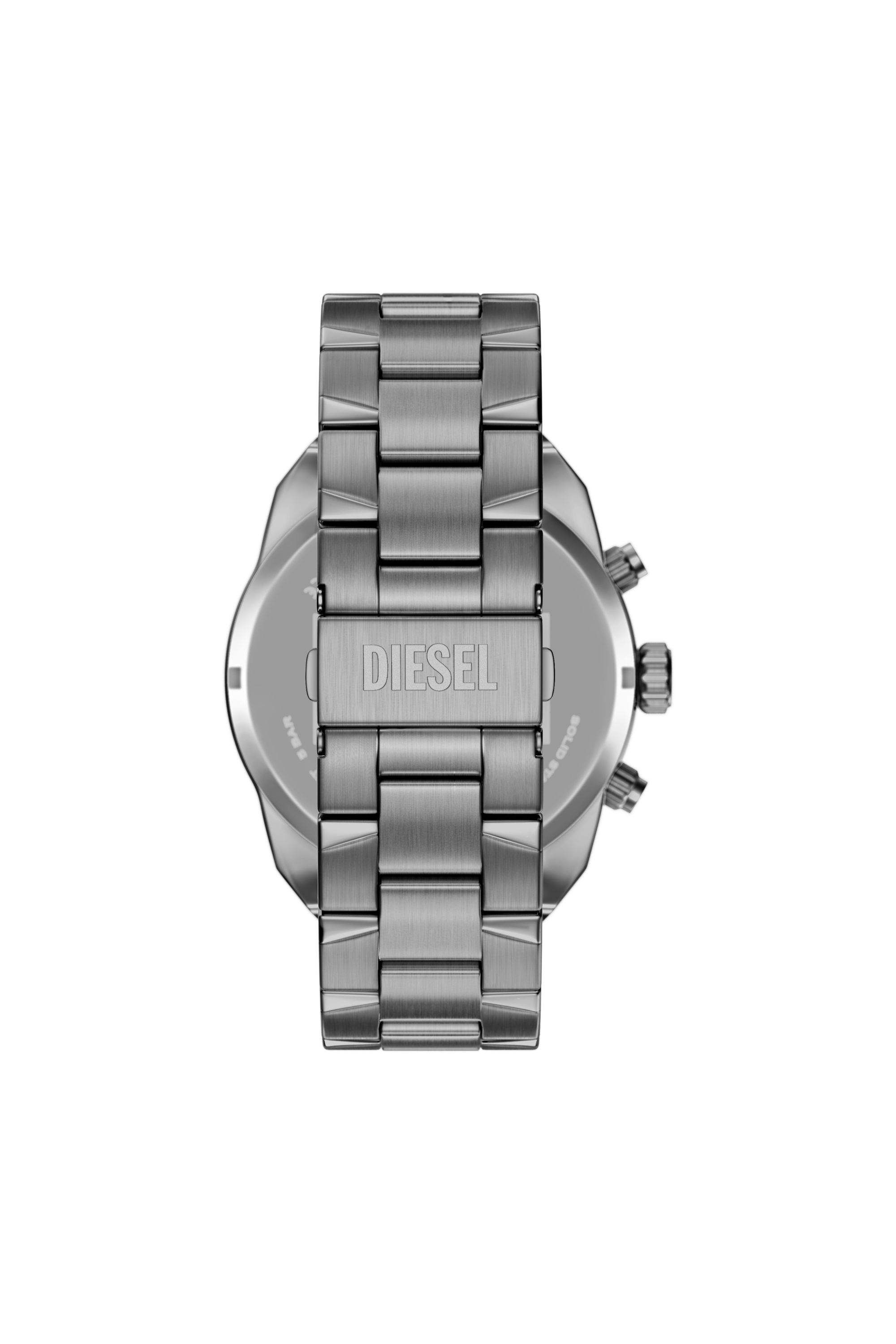 Diesel - DZ4724 WATCH, Man's Spiked gunmetal stainless steel watch in Dark grey - 2