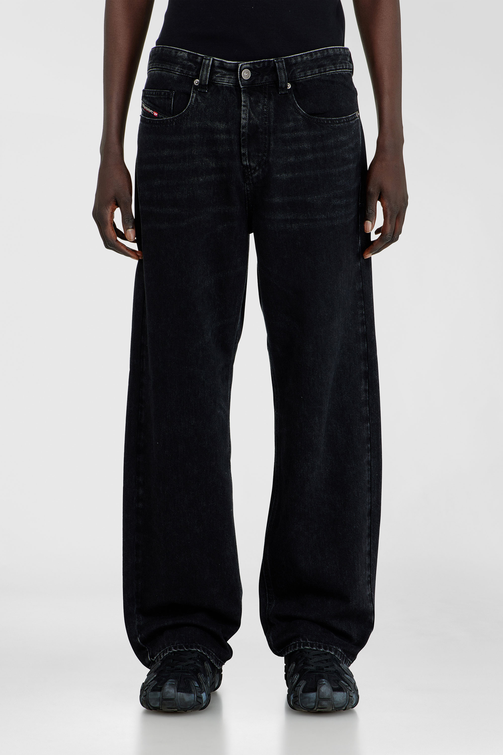 Diesel - Man's Relaxed Jeans 2001 D-Macro 09P09, Black/Dark grey - 4