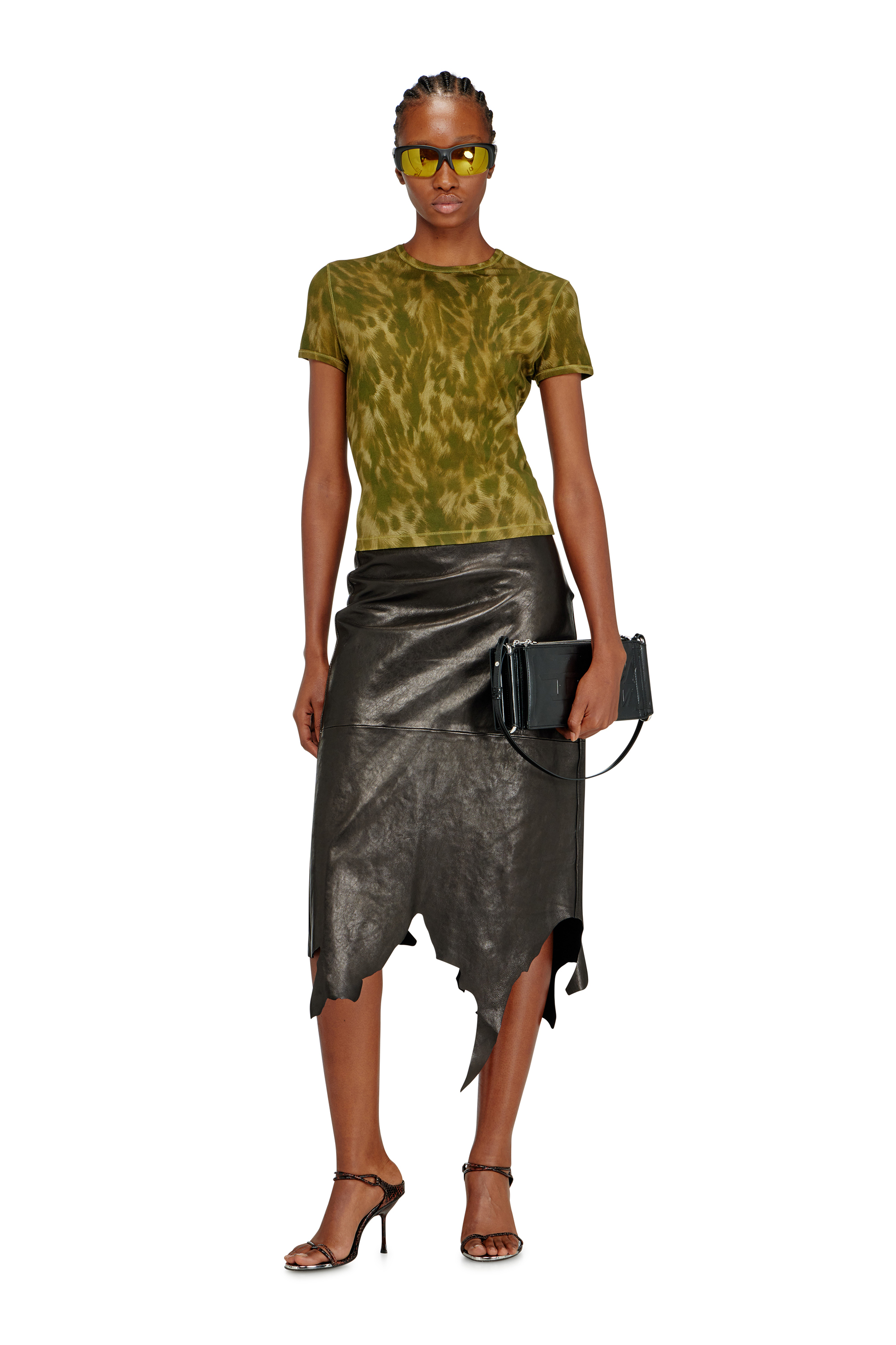 Diesel - FLAG-D SHOULDER BAG X, Unisex's Flag-D-Modular logo-embossed shoulder bag in Black - 2