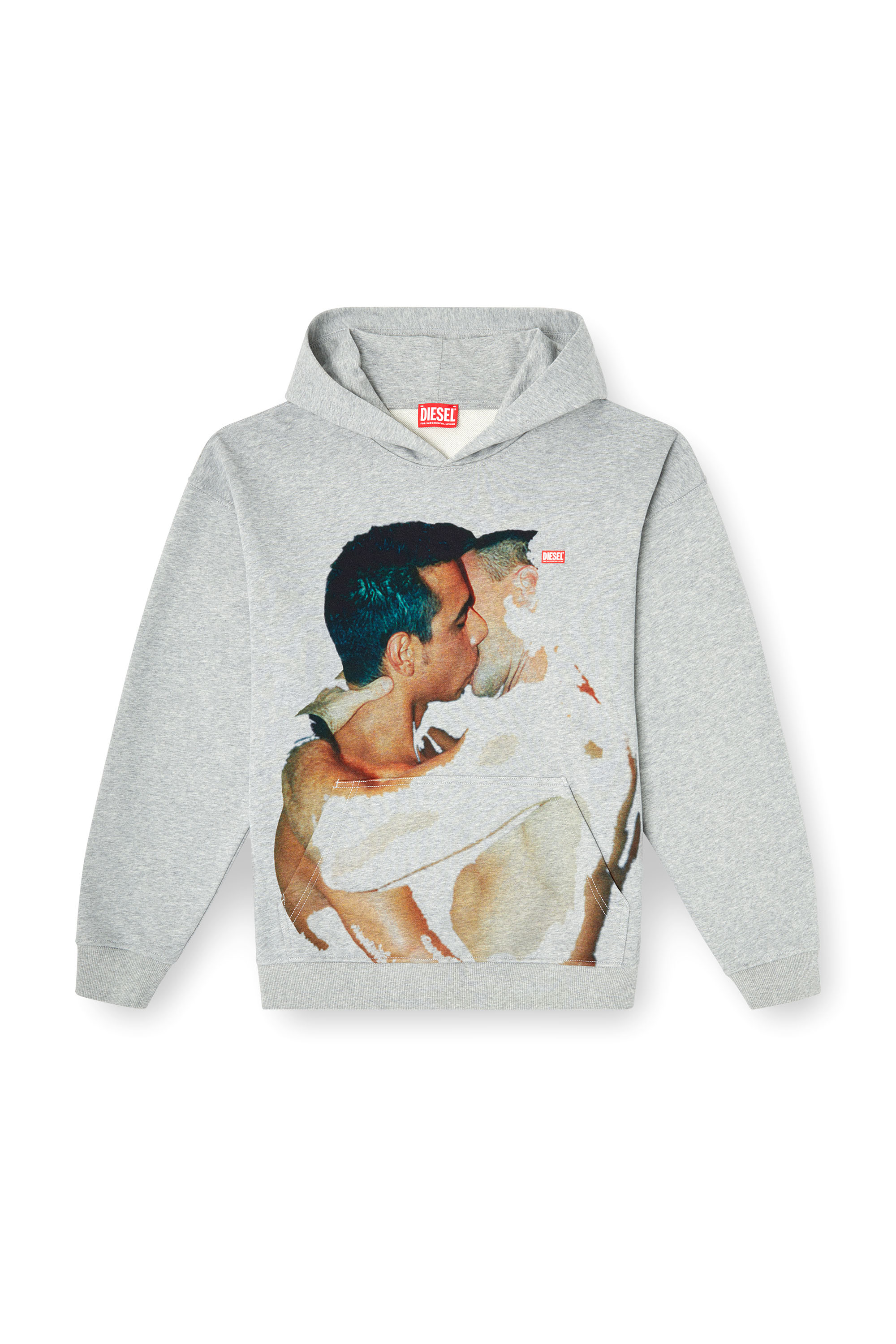 Diesel - PR-S-BOXT-HOOD-TOM25, Unisex's Hoodie with graphic print in Grey - 3