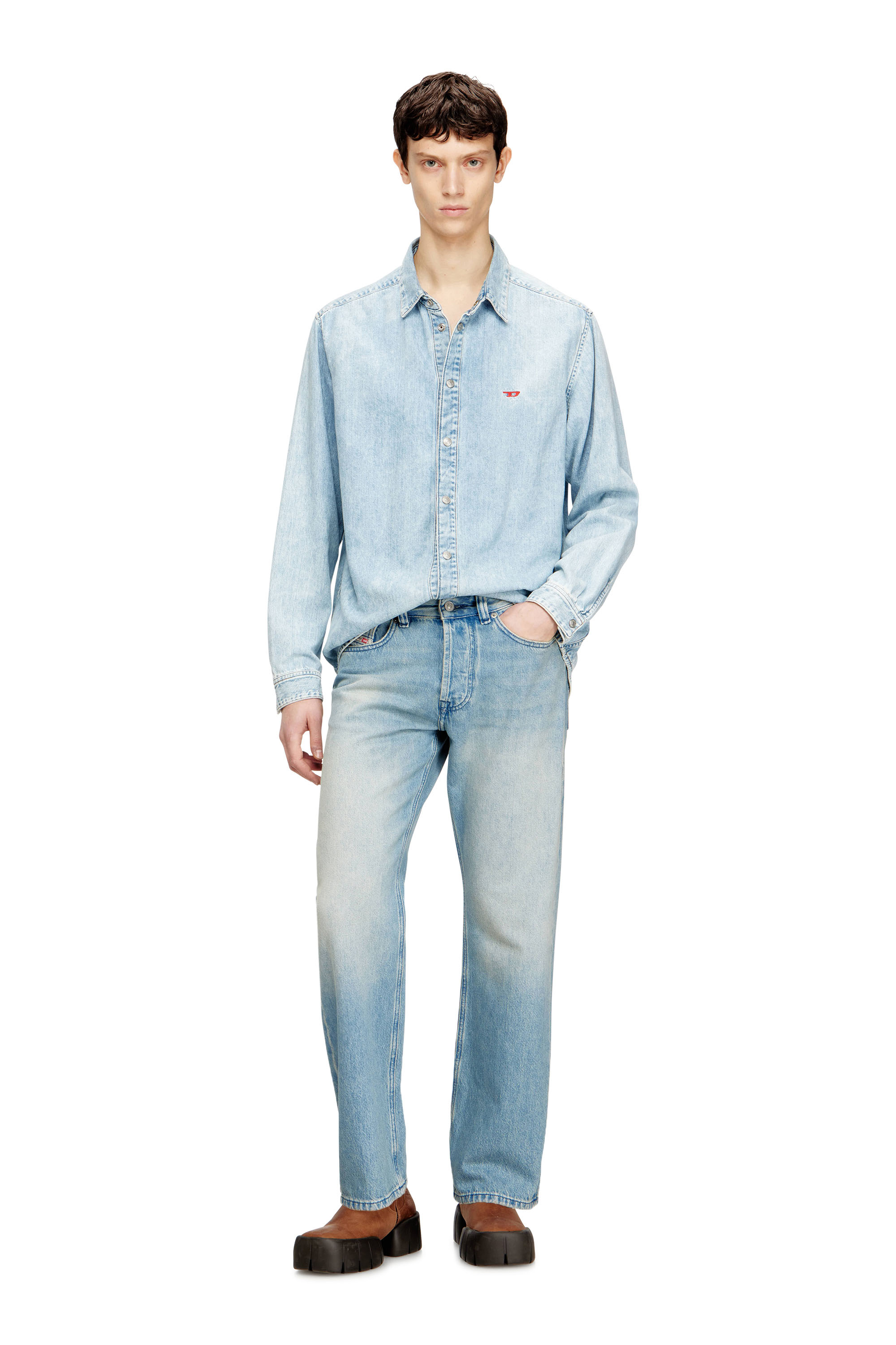 Diesel - Man's Relaxed Jeans 1980 D-Eeper 0BEBF, Light Blue - 1