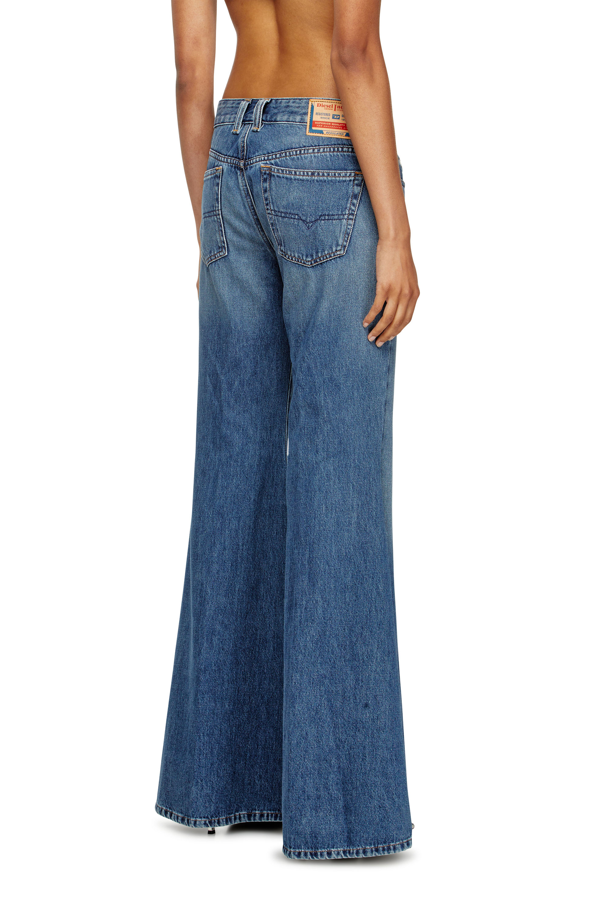 Flare Jeans 1970 D-Bleess 09M56, Medium blue Diesel - Woman's Flare Jeans 1970 D-Bleess 09M56, Medium blue - 4