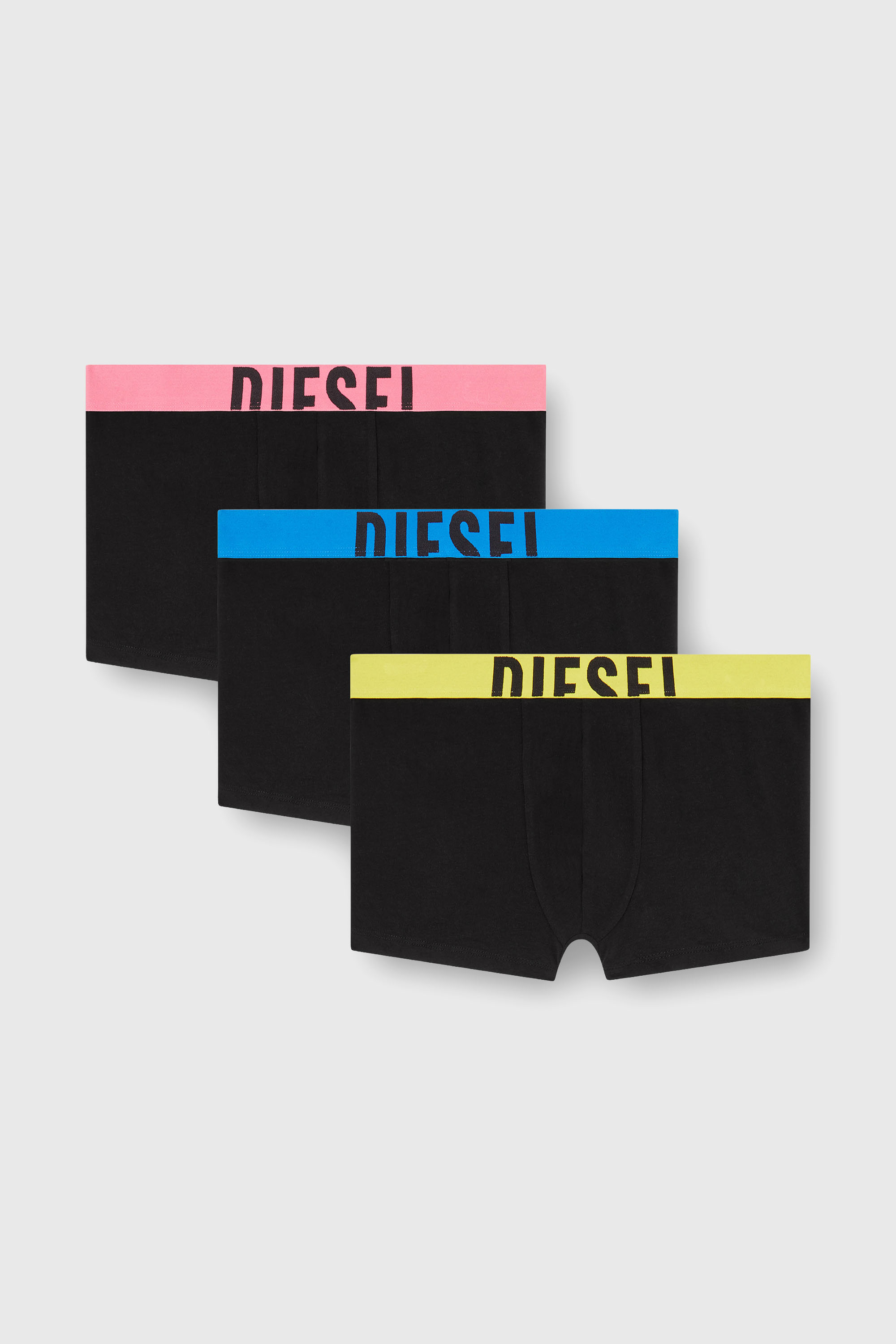 Diesel - DAMIEN-D-POP-3PACK-40, Man's Three-pack boxer briefs in stretch cotton in Black - 1