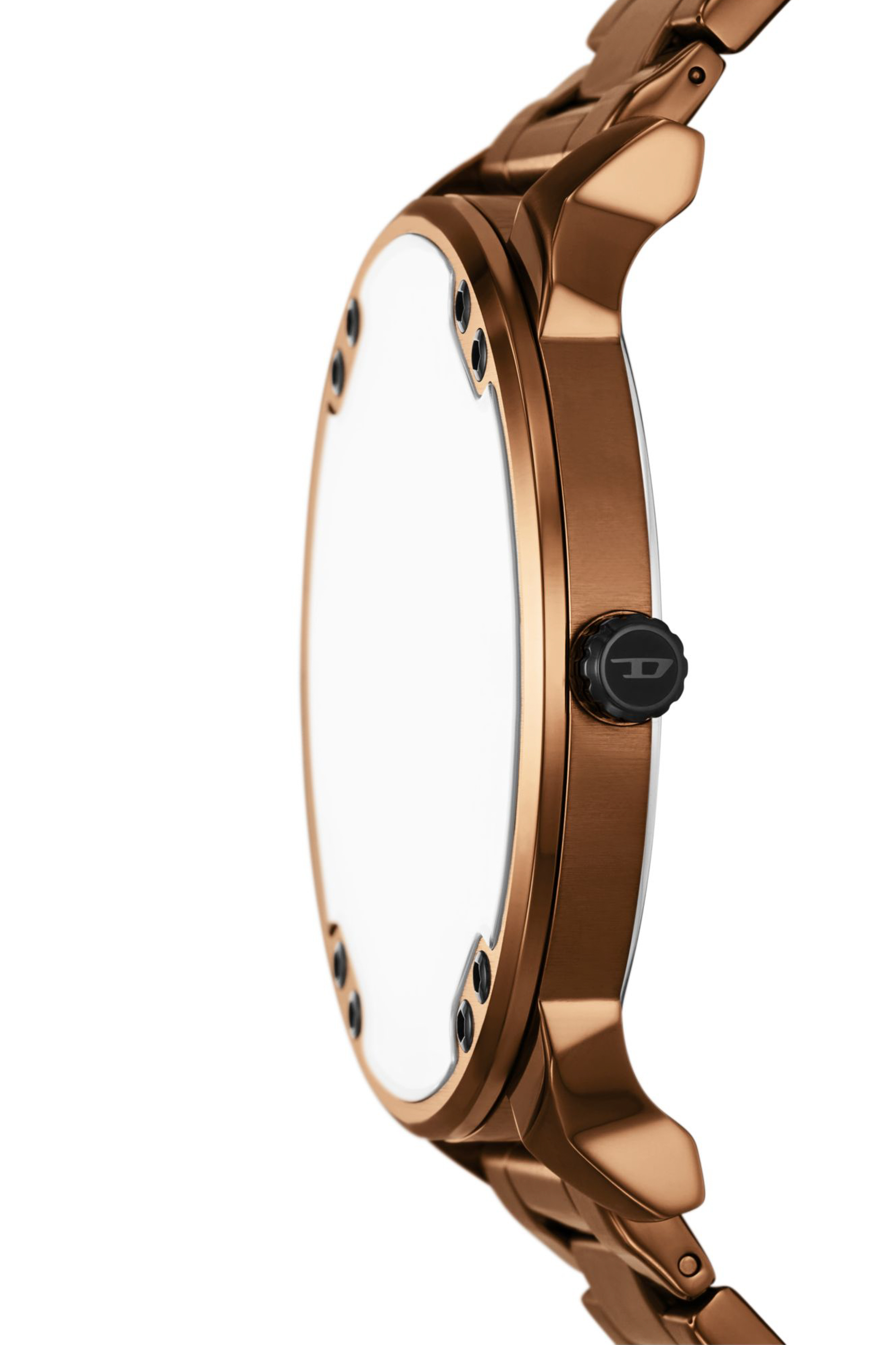 Diesel - DZ7493 WATCH, Man's Mr. Daddy slim brown Stainless steel watch in Bronze - 3