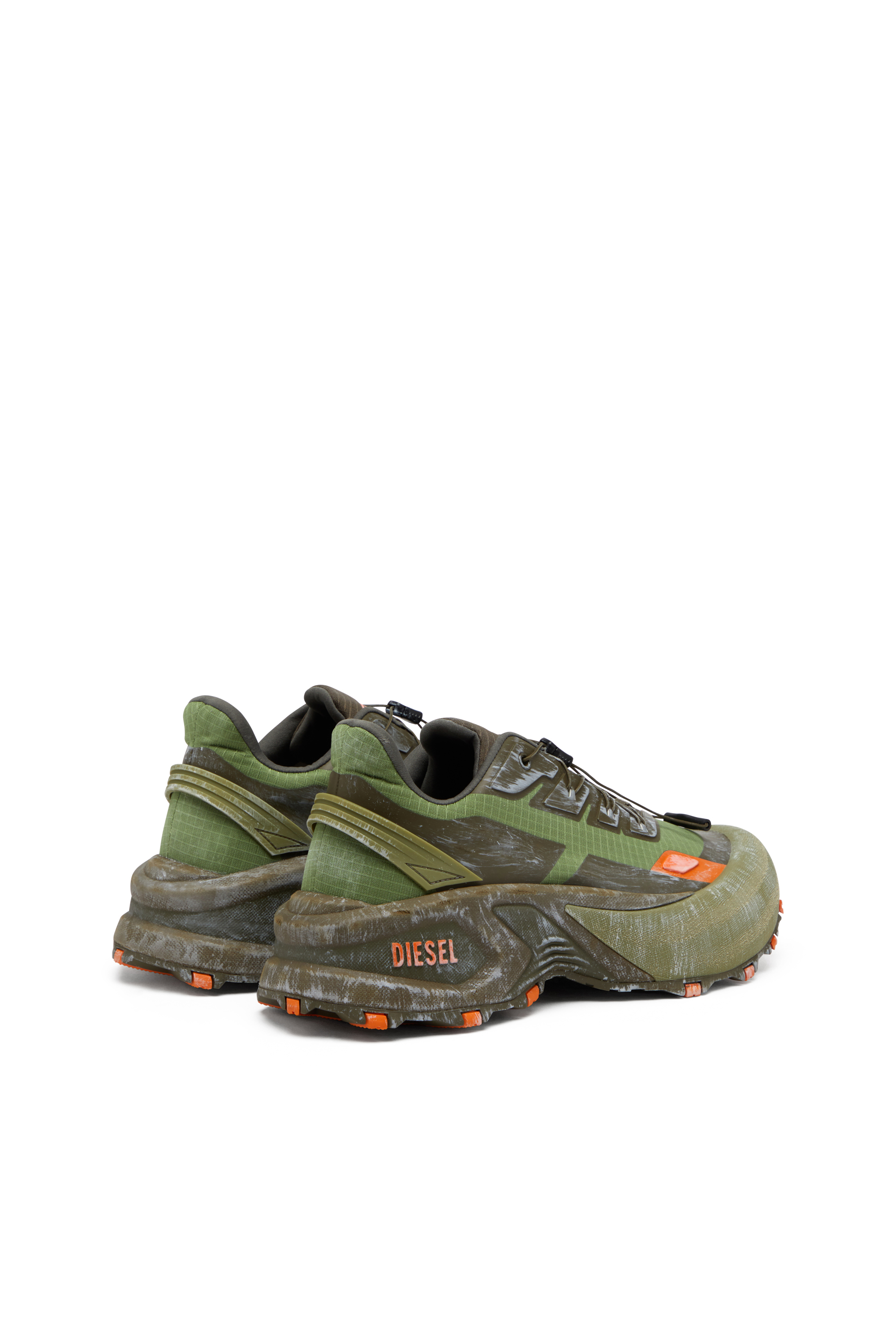 Diesel - D-CAGE RUNNER, Man's D-Cage Runner-Sneaker in Green/Orange - 3