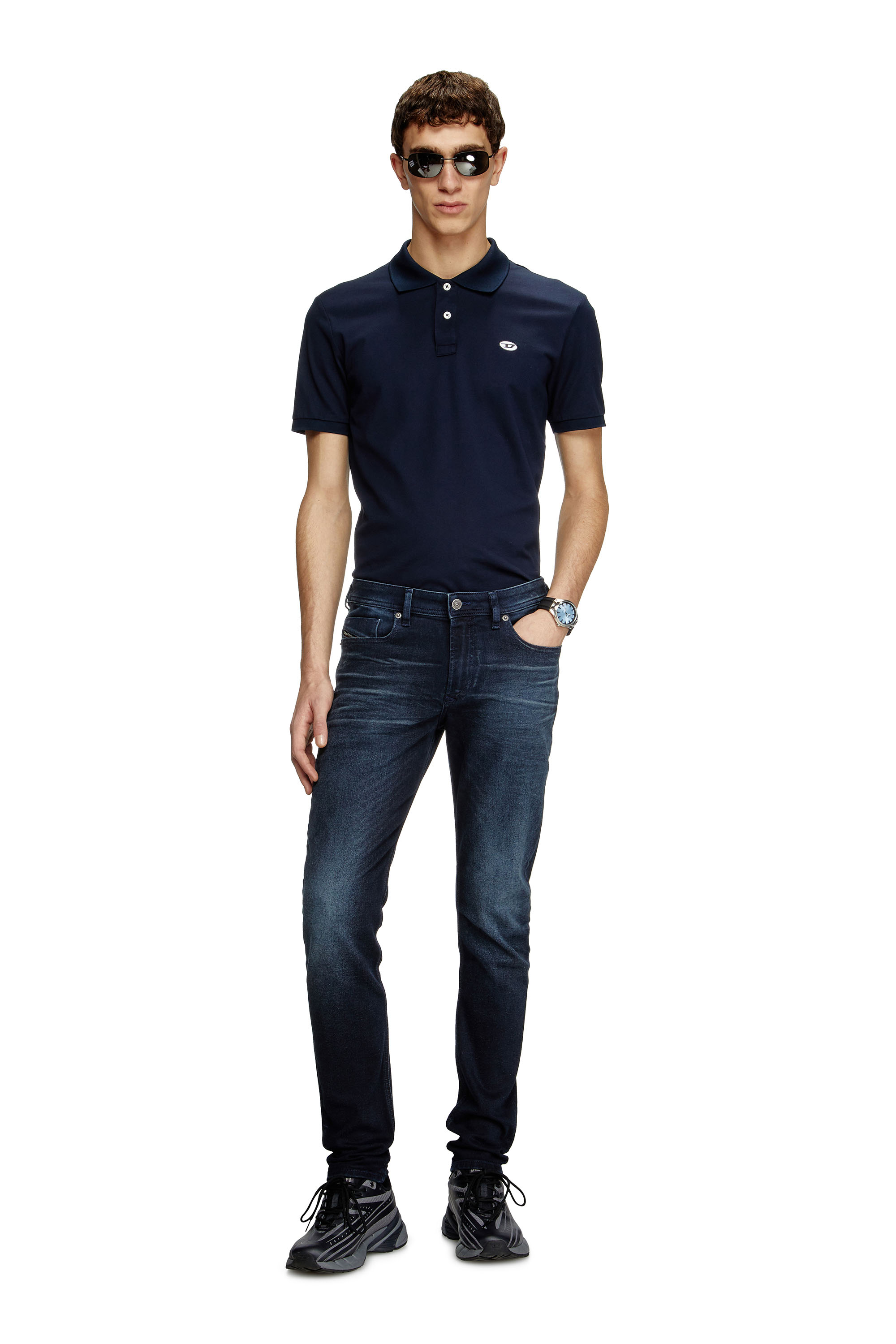 Skinny Jeans 1979 Sleenker 0BMBU, Dark Blue Diesel - Man's Skinny Jeans 1979 Sleenker 0BMBU, Dark Blue - 1