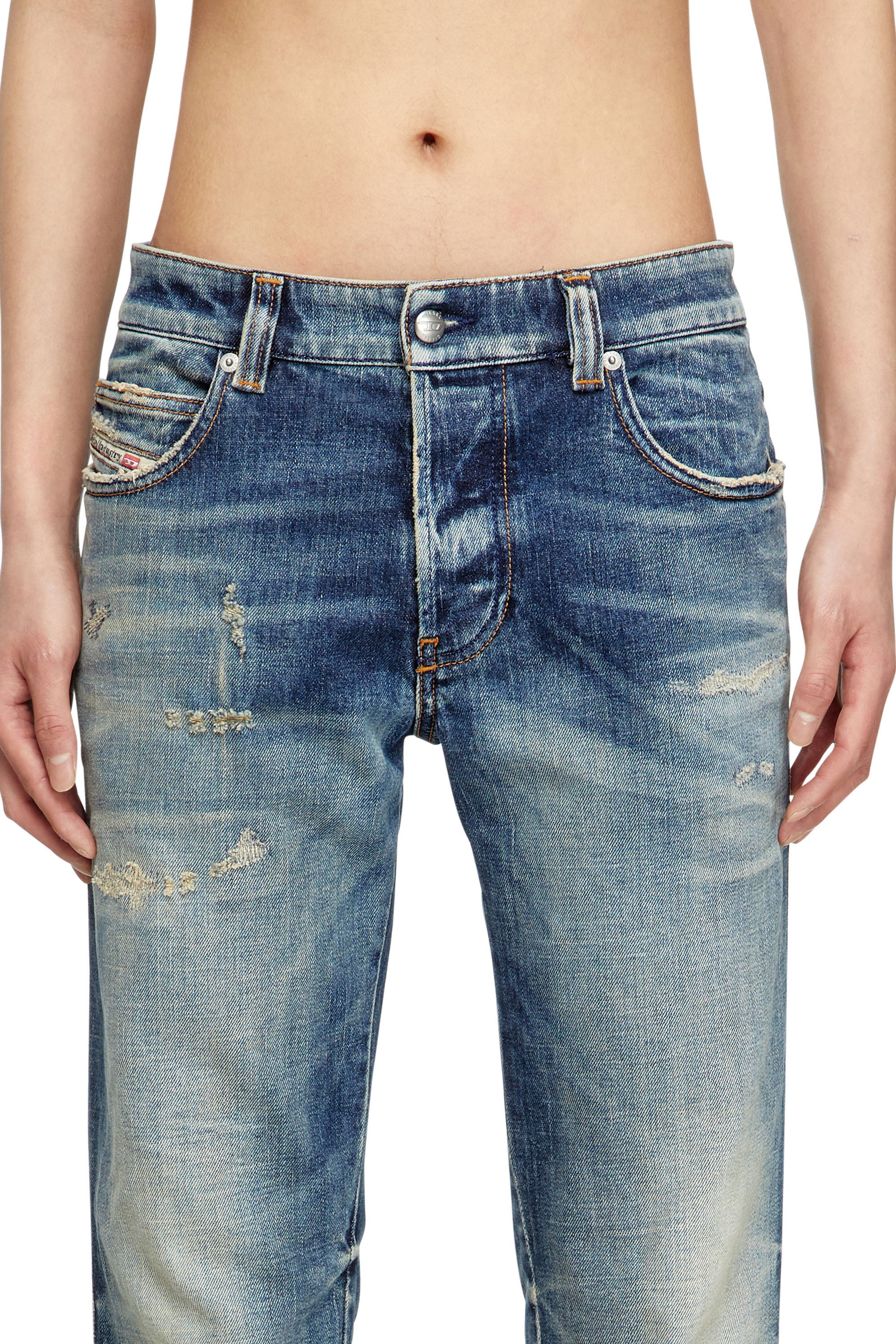 Slim Jeans 1993 D-Vyl 09M55, Dark Blue Diesel - Man's Slim Jeans 1993 D-Vyl 09M55, Dark Blue - 5