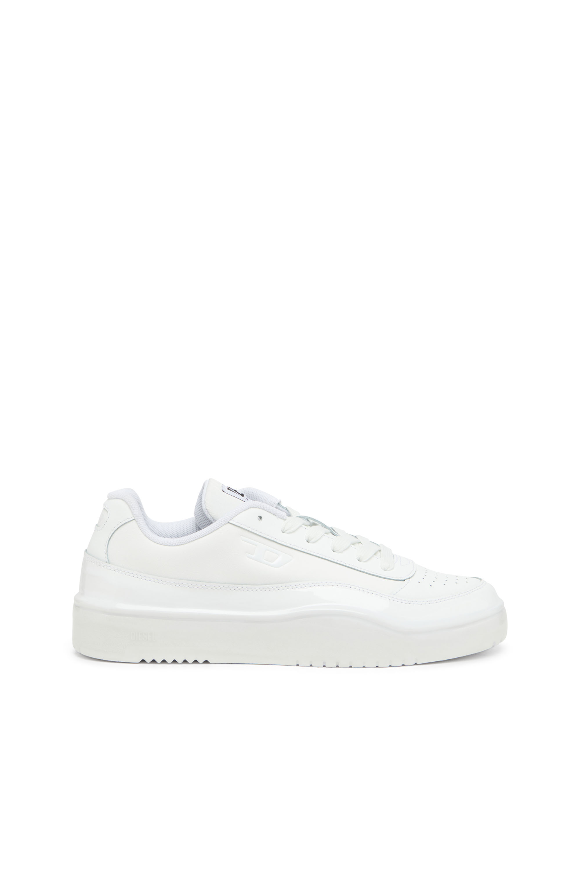 Diesel - S-TRACKER-D LOW, Man's Silicone-dipped leather sneakers in White - 1