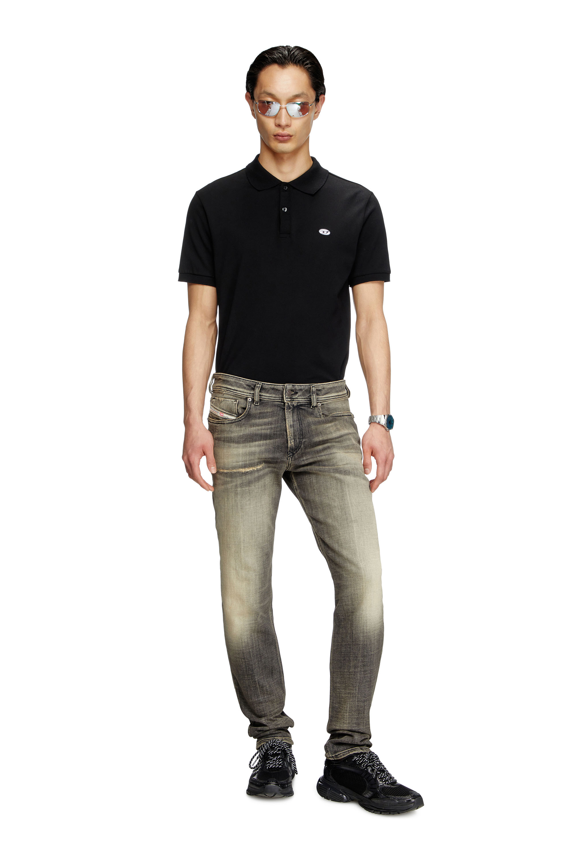 Diesel - Man's Skinny Jeans 1979 Sleenker 09K54, Black/Dark grey - 2