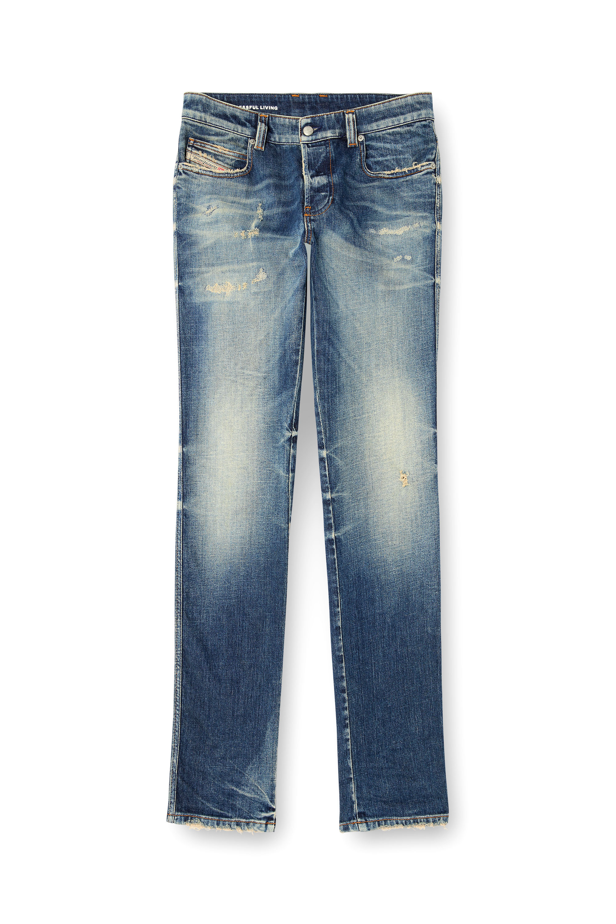 Slim Jeans 1993 D-Vyl 09M55, Dark Blue Diesel - Man's Slim Jeans 1993 D-Vyl 09M55, Dark Blue - 2