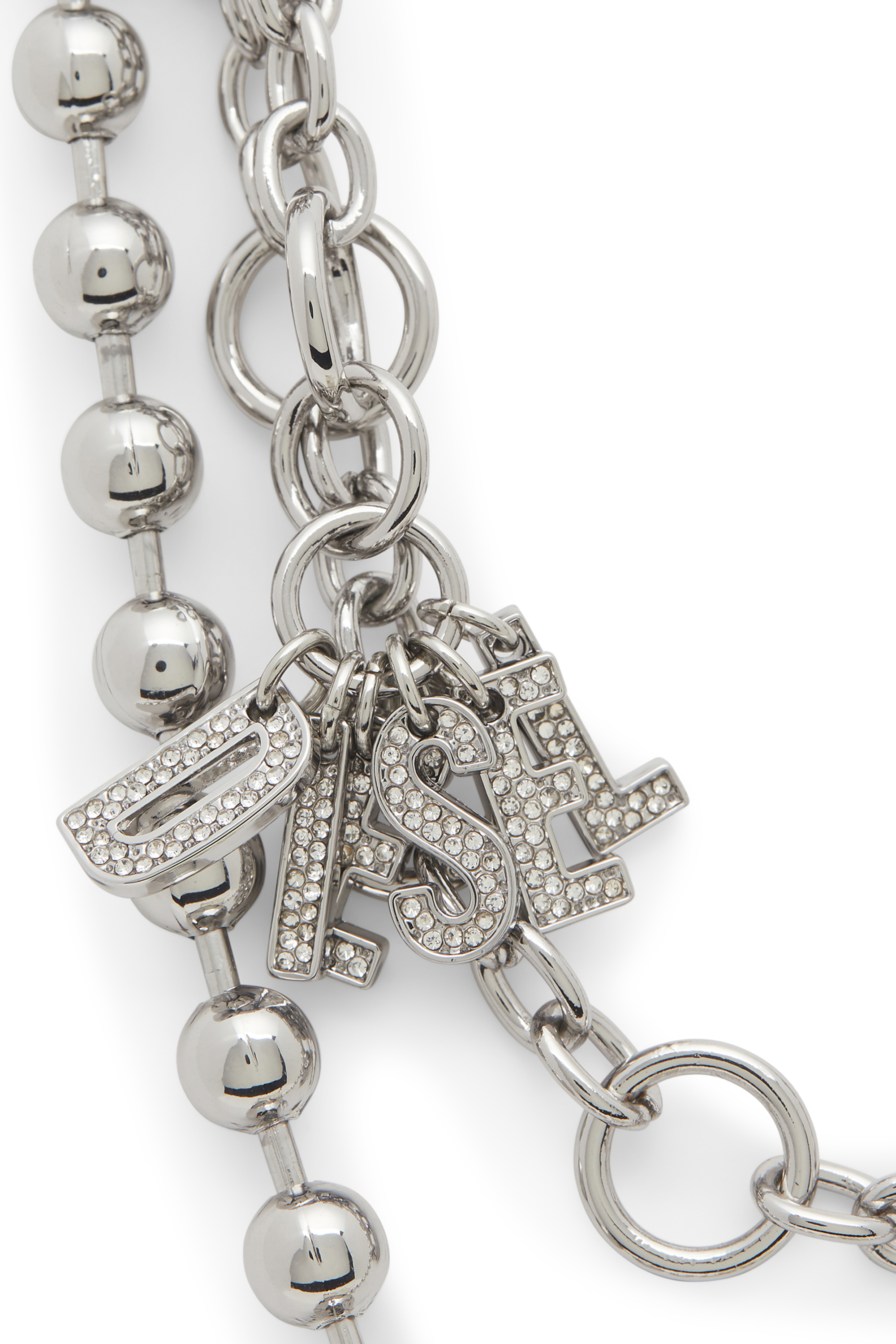 Diesel - CHAIN-D II L, Woman's Metal charm with chains and pendants in Silver - 2