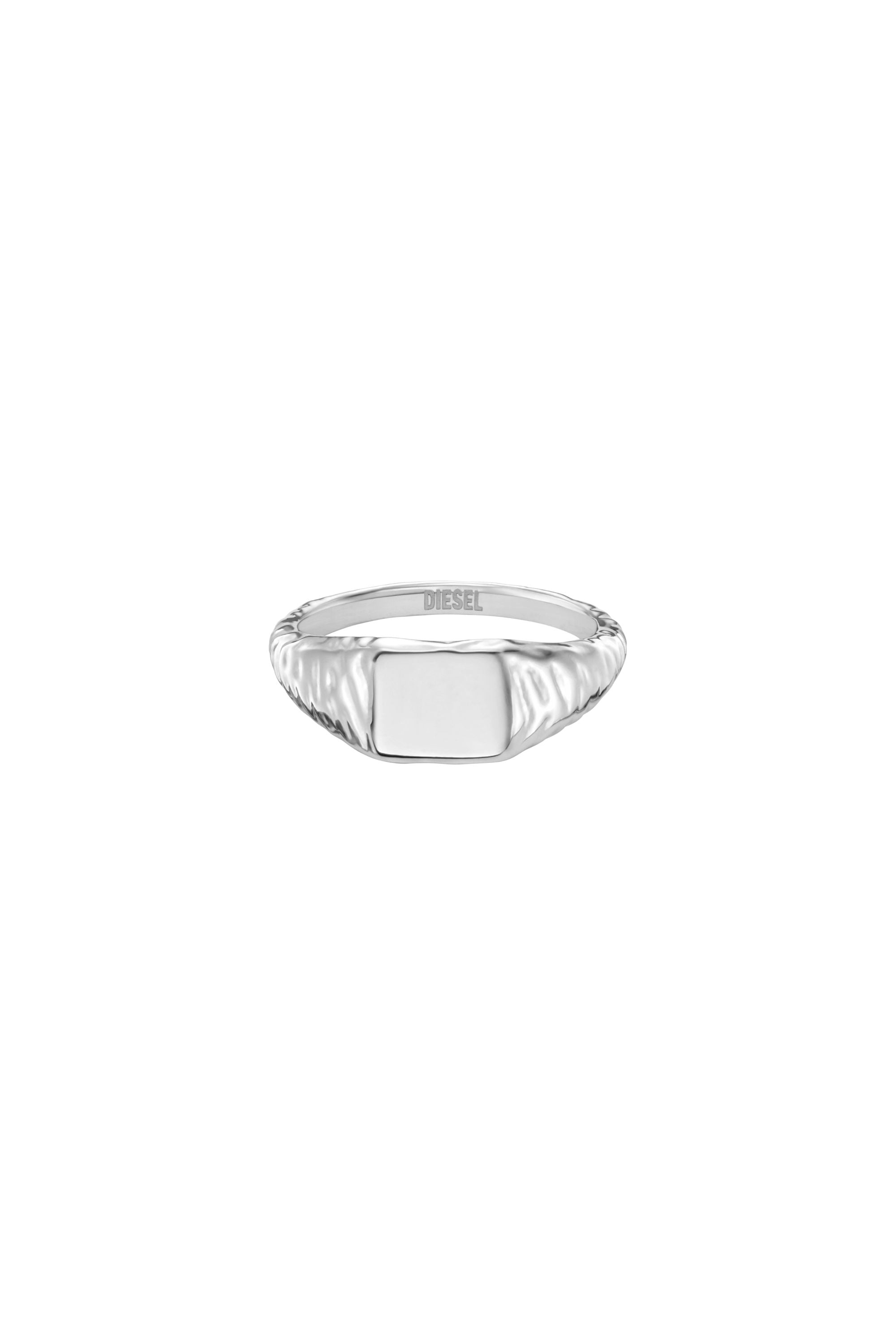 Diesel - DX1731040, Unisex's Stainless Steel Signet Ring in Silver - 2
