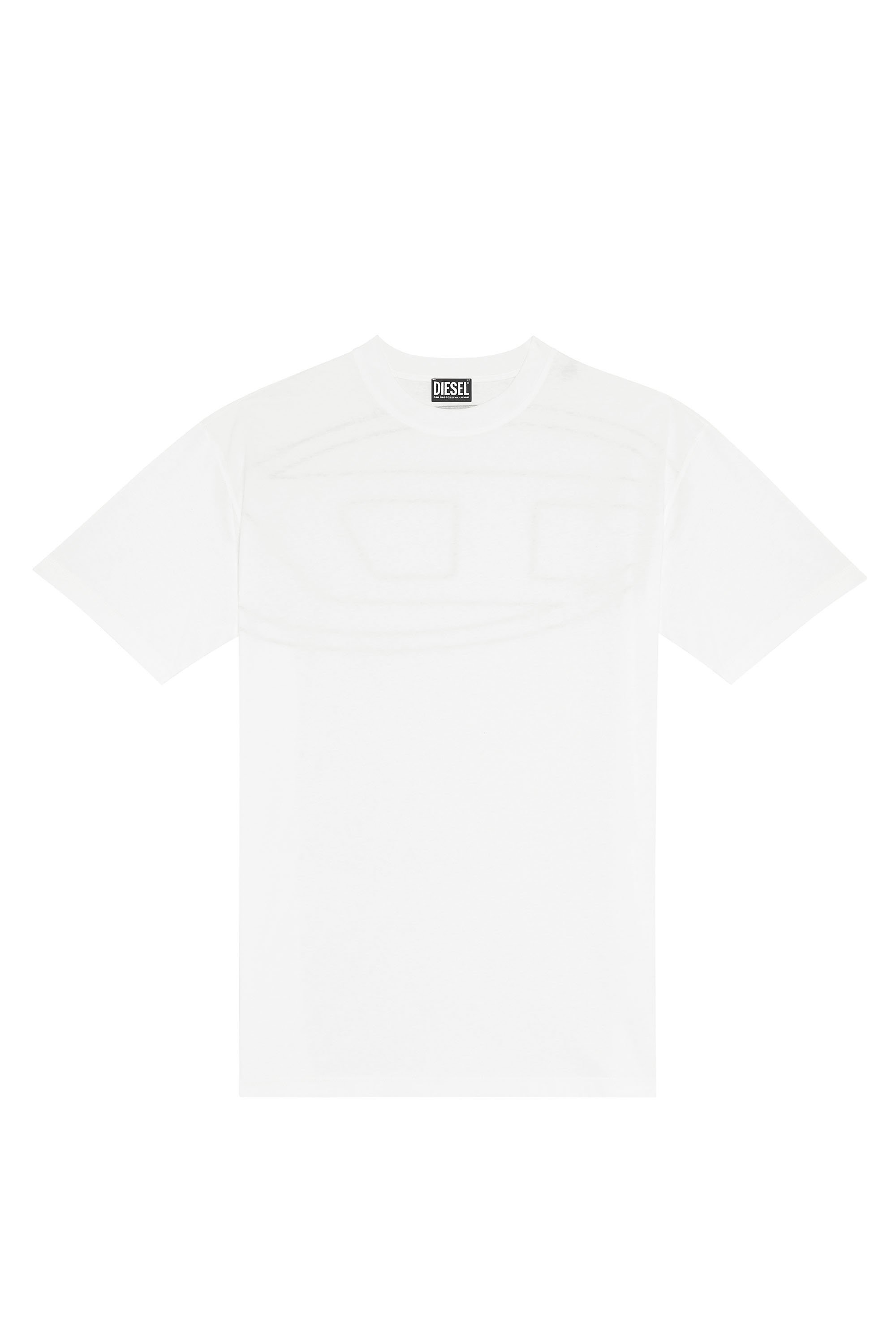 Diesel - T-BOGGY-MEGOVAL, Man T-shirt with back maxi D logo in White - Image 3