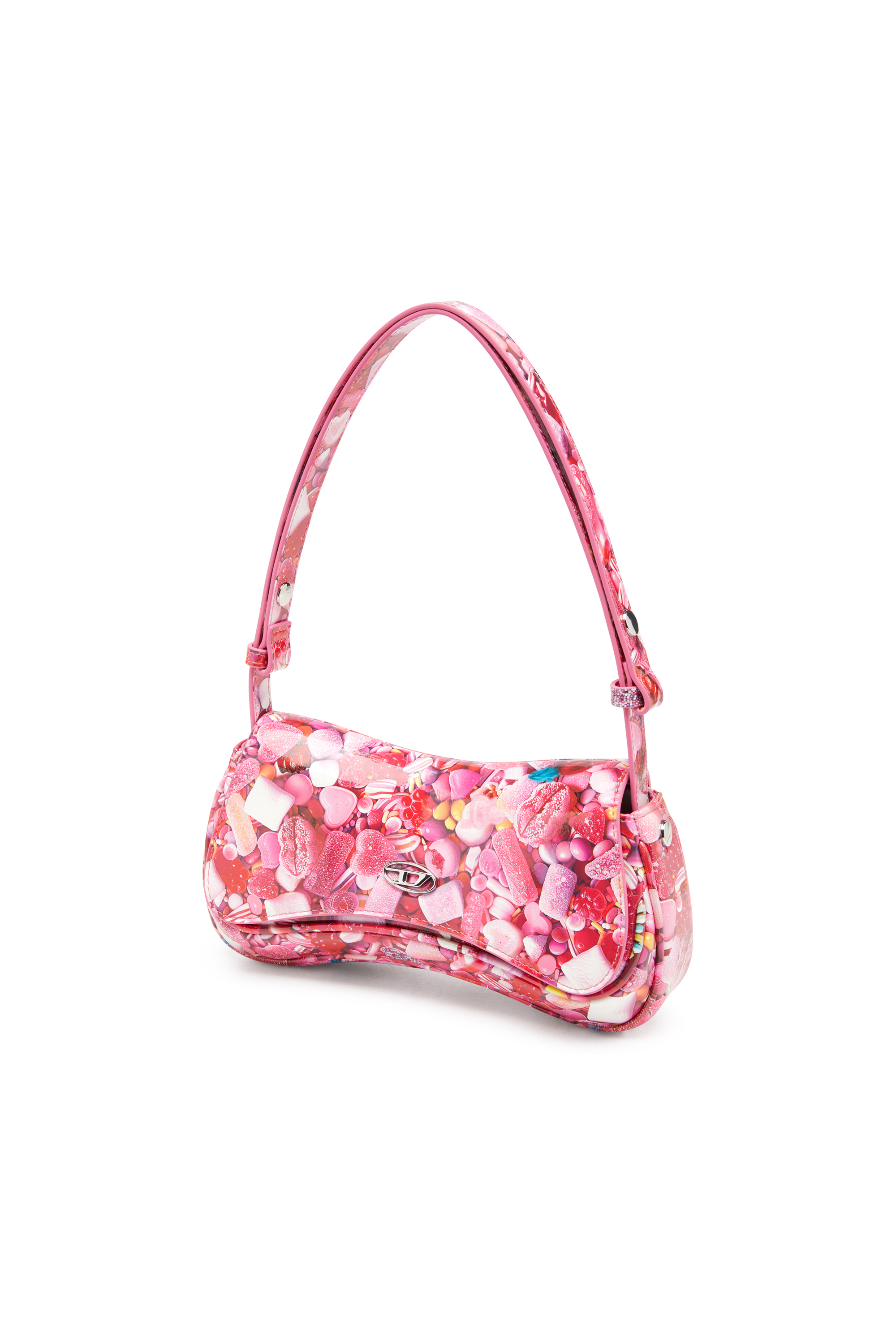 Diesel - PLAY CLUTCH, Woman's Play-Glossy clutch with print in Pink - 6