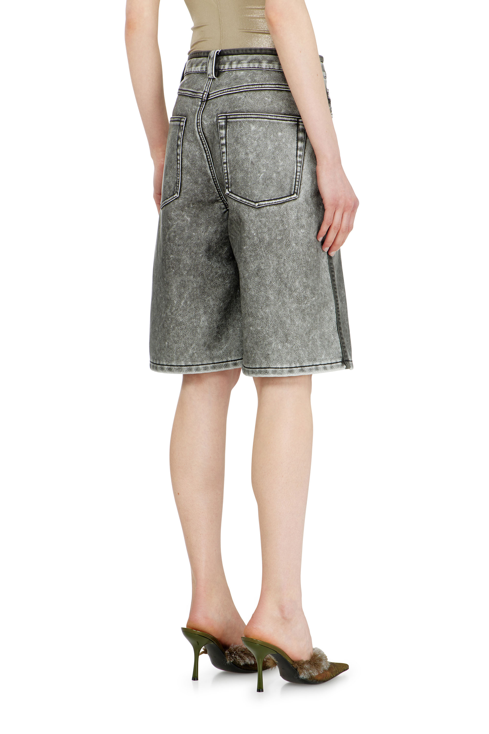 Diesel - P-ARLOR, Woman's Bermuda shorts in PU in null - 3