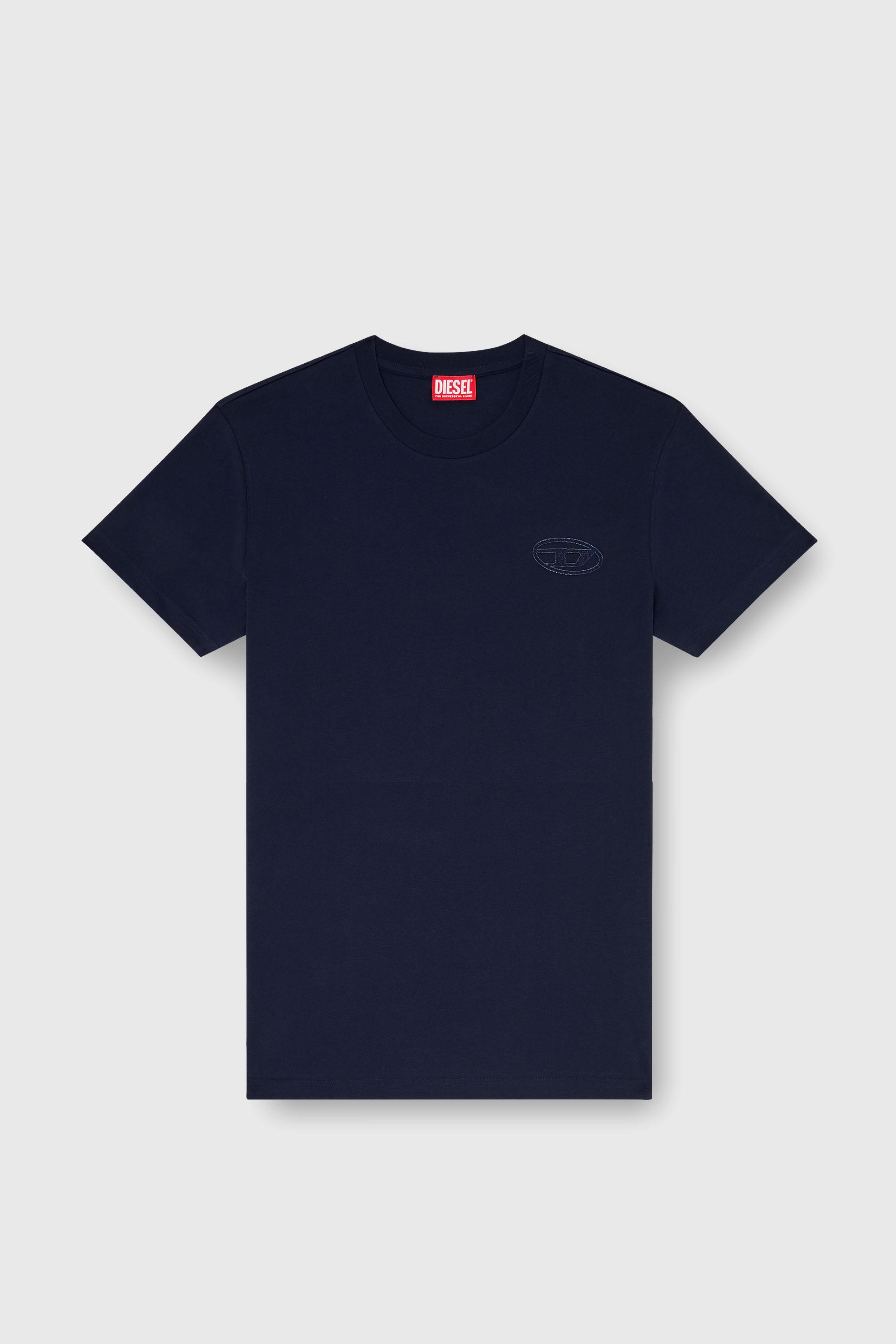 Diesel - T-DIEGO-T92, Man's Cotton T-shirt with Oval D logo in Blue - 2