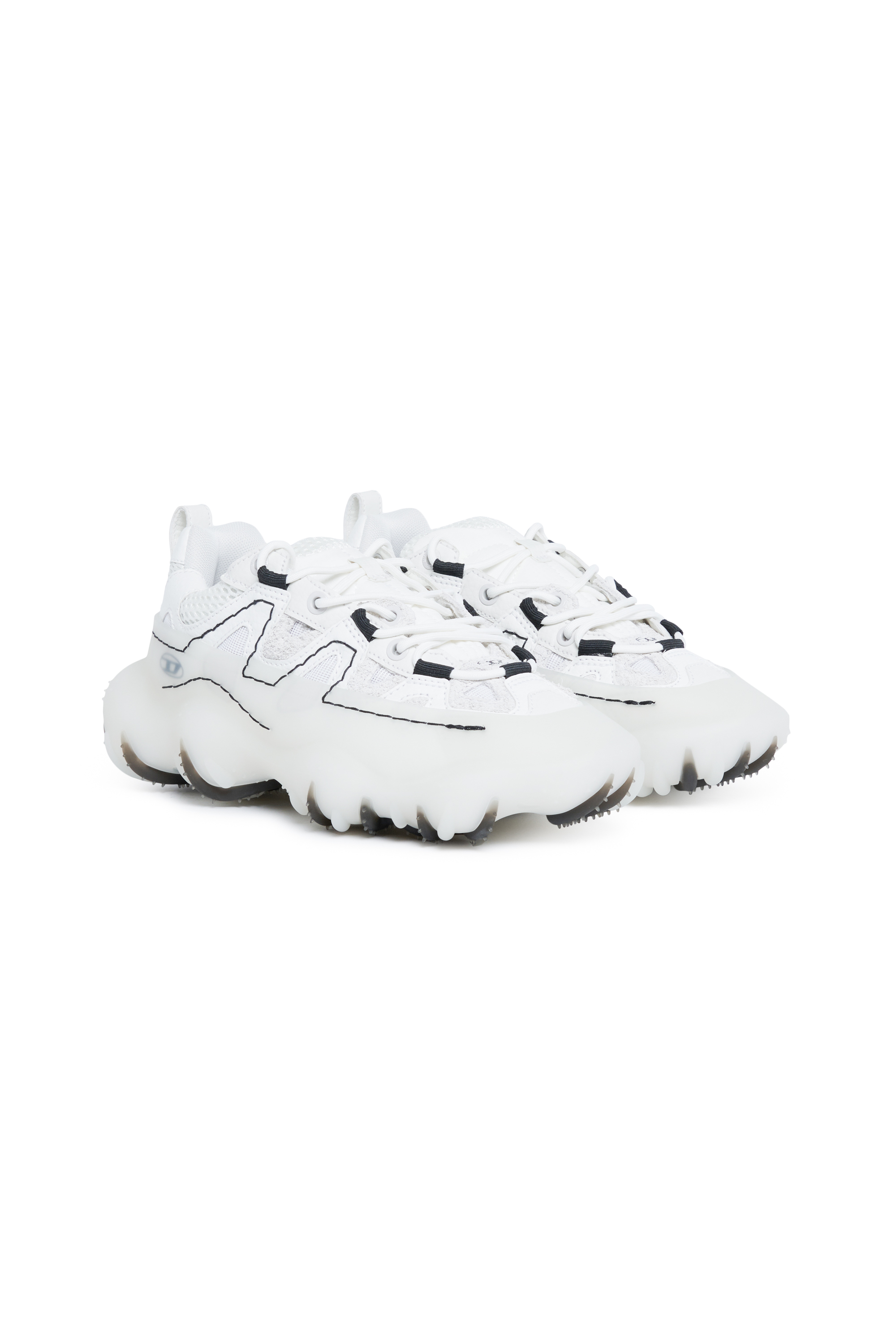 Diesel - S-PROTOTYPE P1, Unisex's Sneakers in mesh, leather and ripstop in White - 3