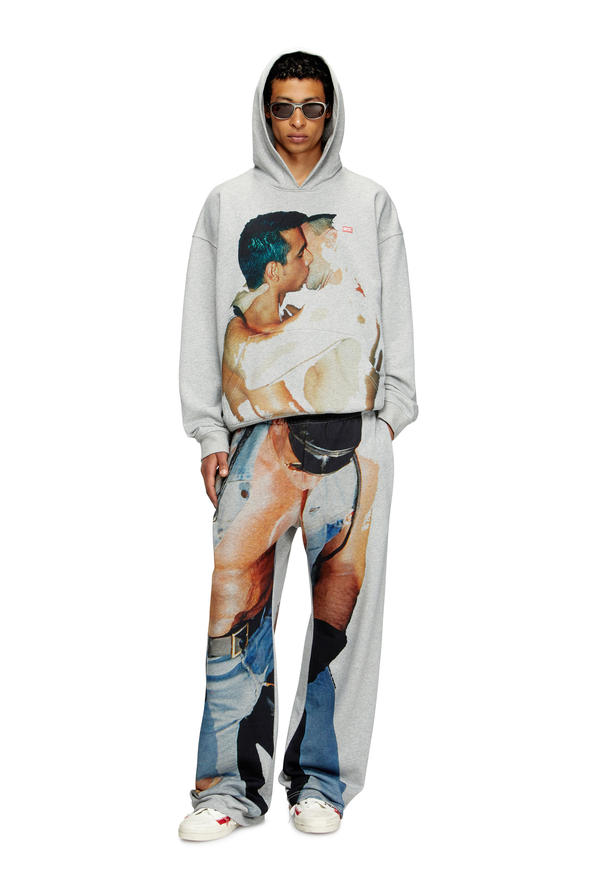 Diesel - PR-S-BOXT-HOOD-TOM25, Unisex's Hoodie with graphic print in Grey - 2
