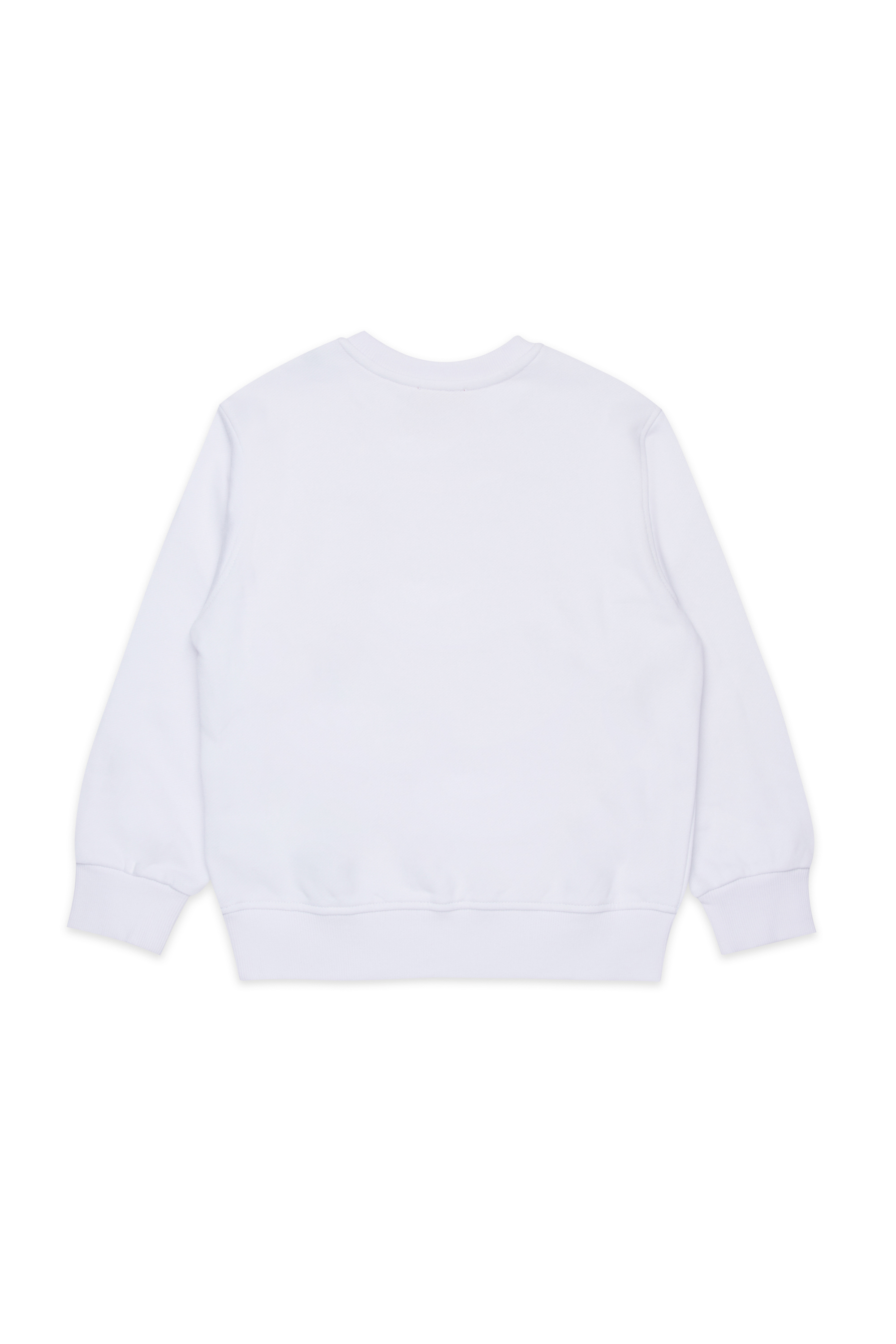 Diesel - SPATCH OVER, Man's Cotton sweatshirt with applied logo in White - 2