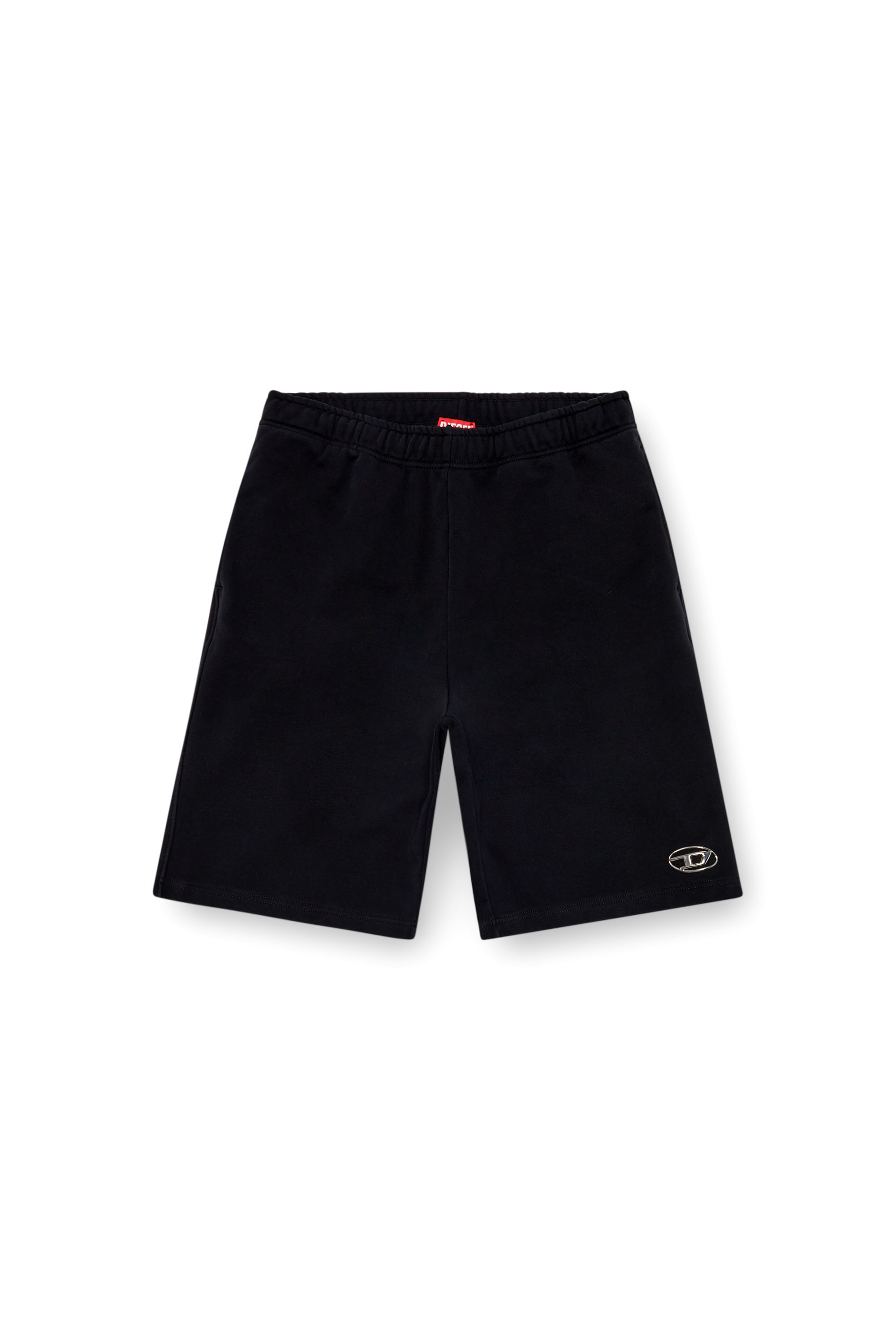 Diesel - P-MARSHY-OD, Man's Sweat shorts with injection molded logo in Black - 3