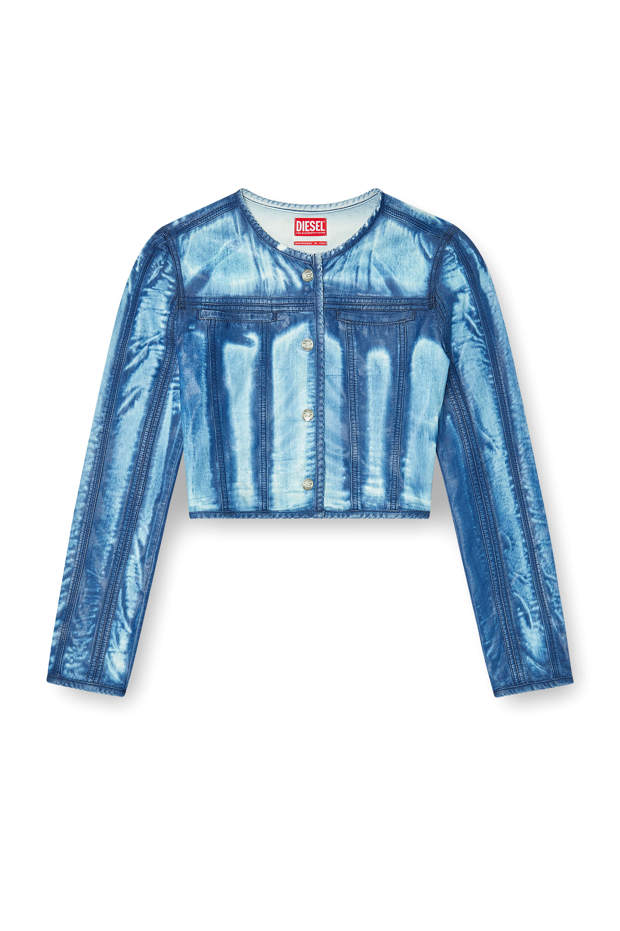 Diesel - DE-SYPHRA-FSI, Woman's Cropped jacket in X-Ray Lyocell denim in Blue - 2
