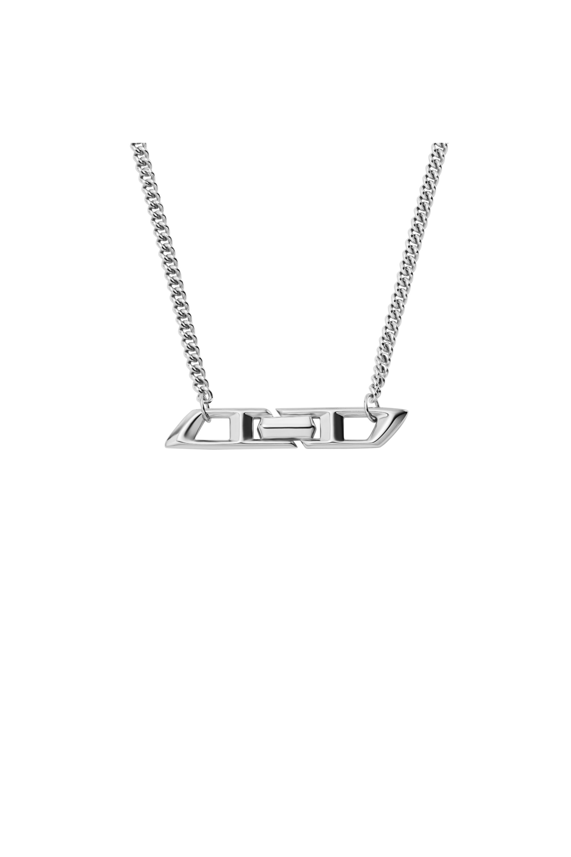 Diesel - DL1351040 STERLING SILVER JEWEL, Unisex's Sterling Silver  D Logo Necklace in Silver - 2