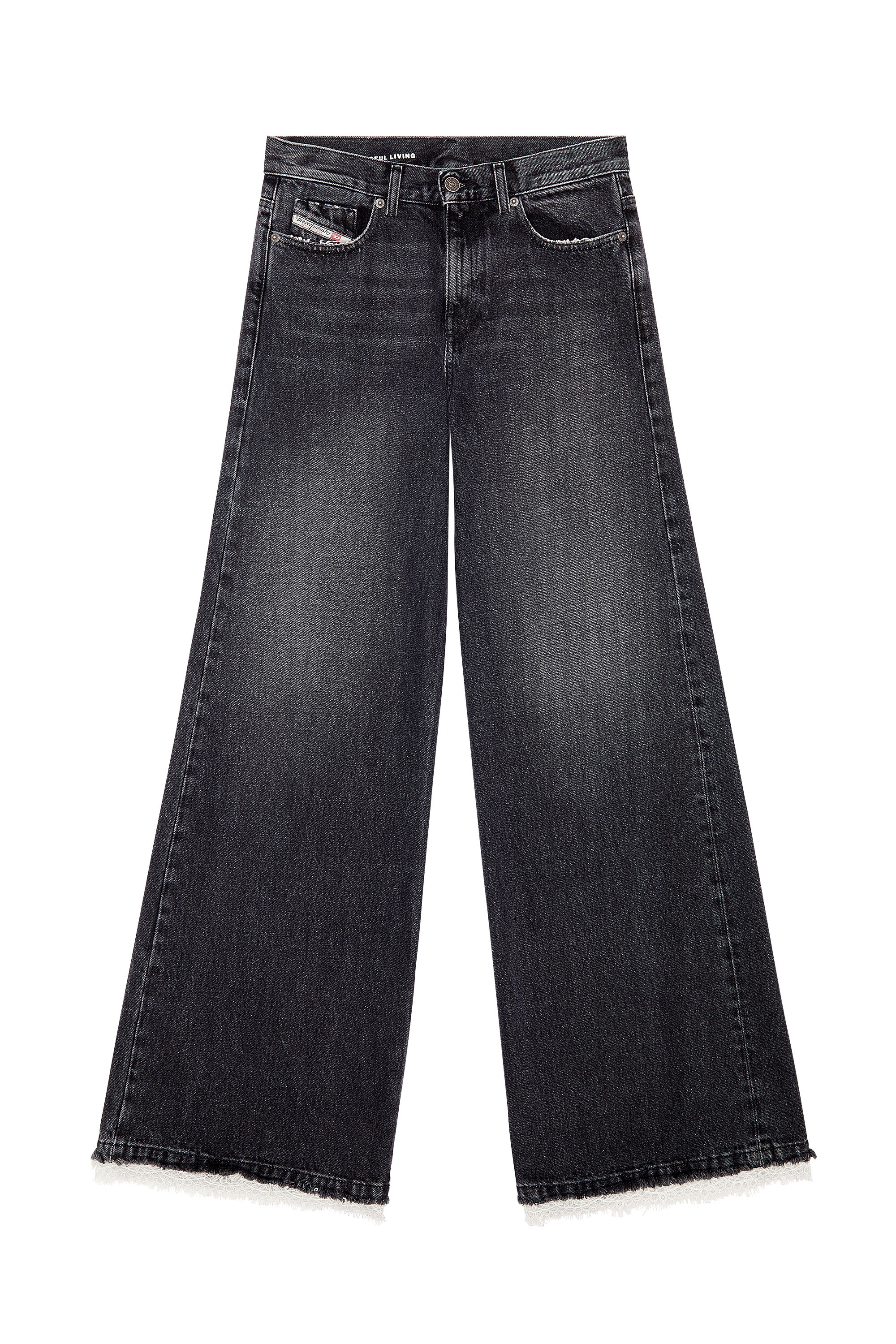 Diesel - Bootcut and Flare Jeans 1978 D-Akemi 007S2, Black/Dark grey - Image 3