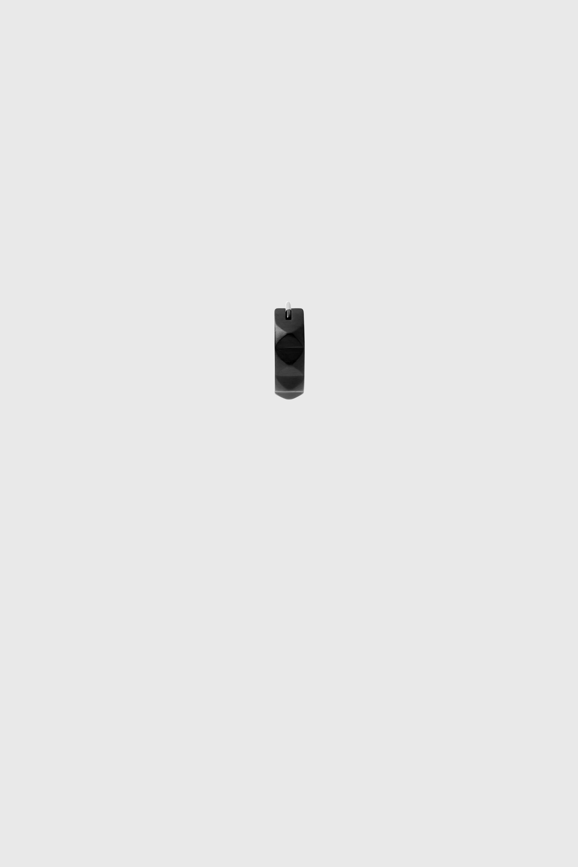 Diesel - DX1273, Man's Black stainless steel studded huggie single earring in Black - 2