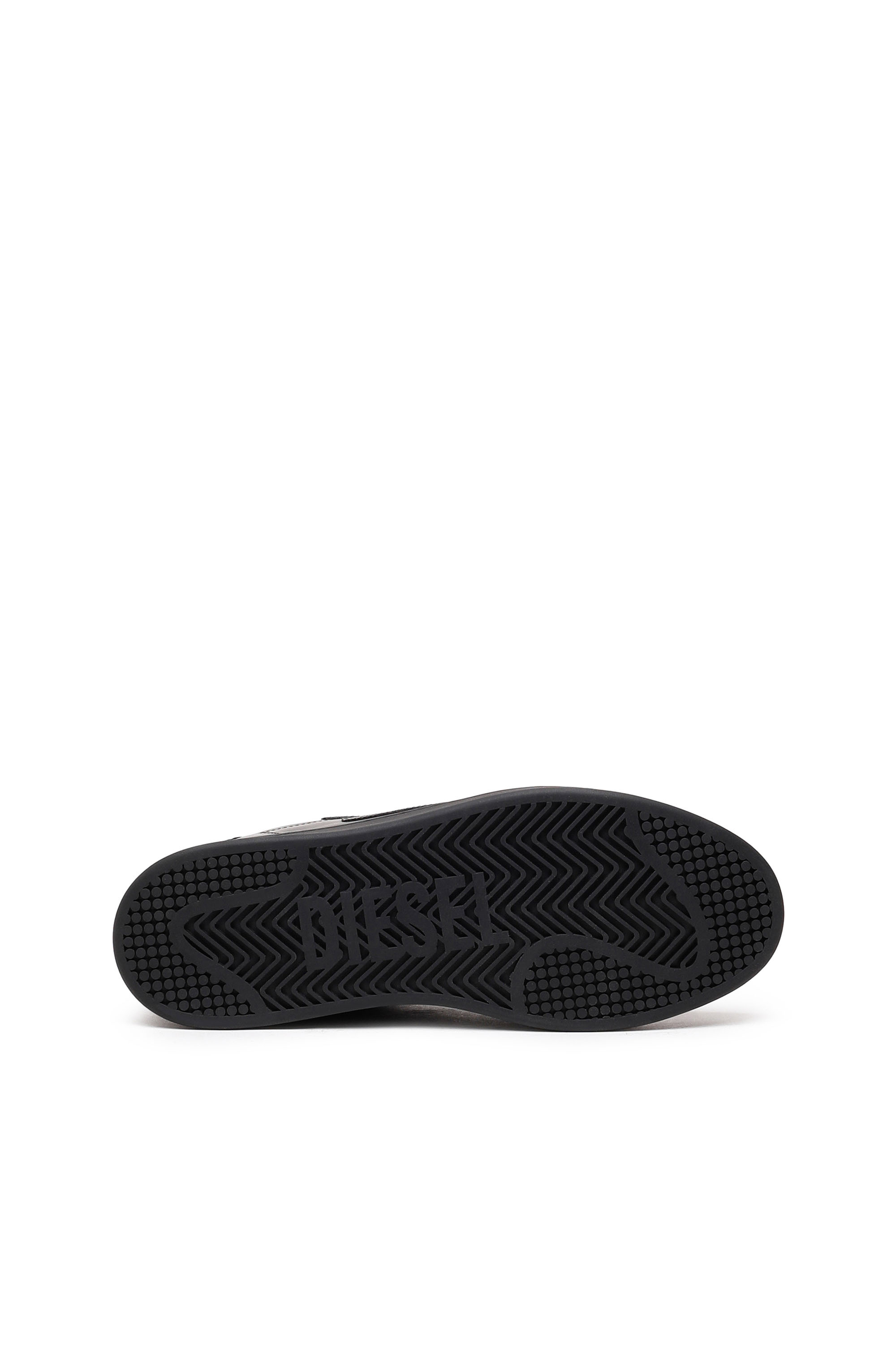 Diesel - S-ATHENE LOW, Man S-Athene Low-Low-top leather sneakers with D patch in Black - Image 5