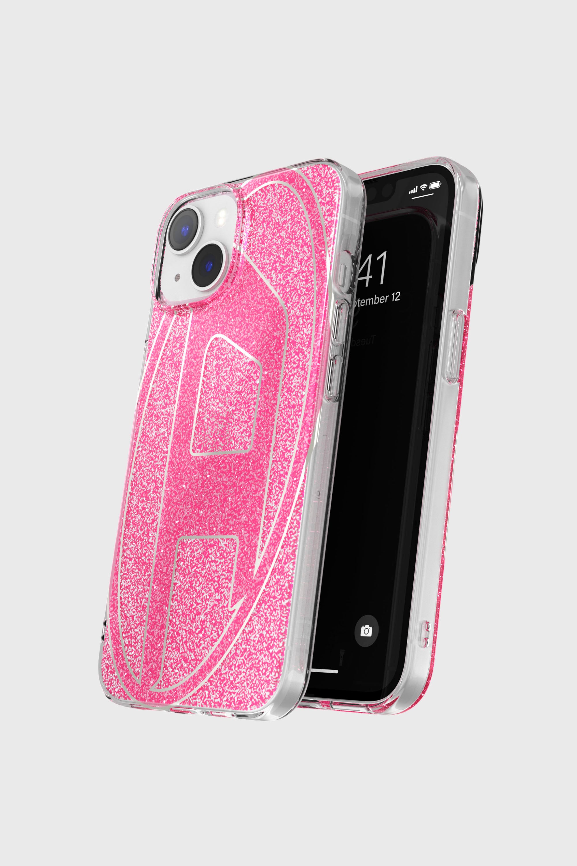 Diesel - 60034 AOP CASE, Unisex's Glitter Case for iP 13/ 14 in Pink - 4