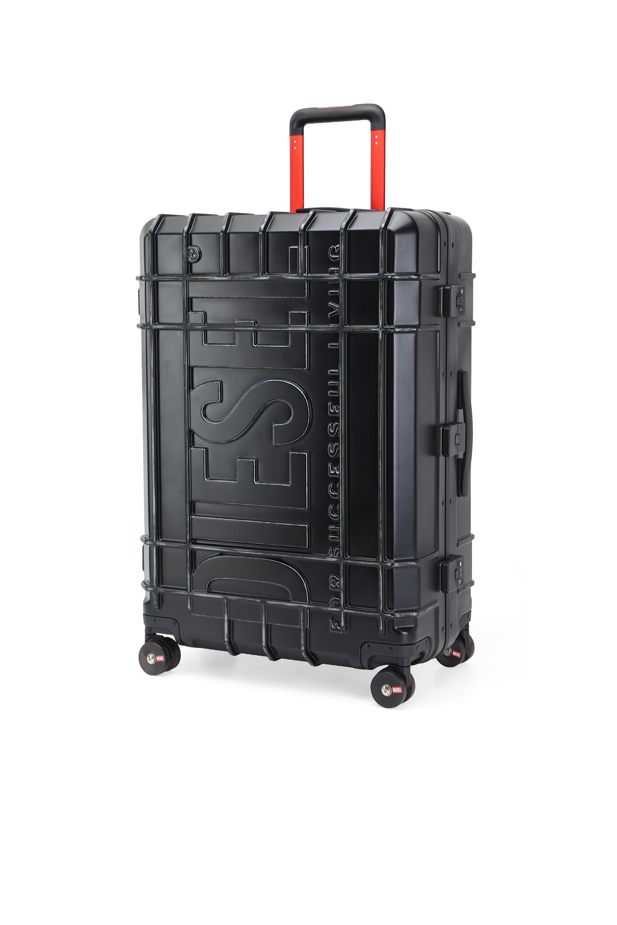 Diesel - DIESEL PC STRONG IMAGE TROLLEY- DSL003, Unisex's Rugged suitcase size L in Black - 6