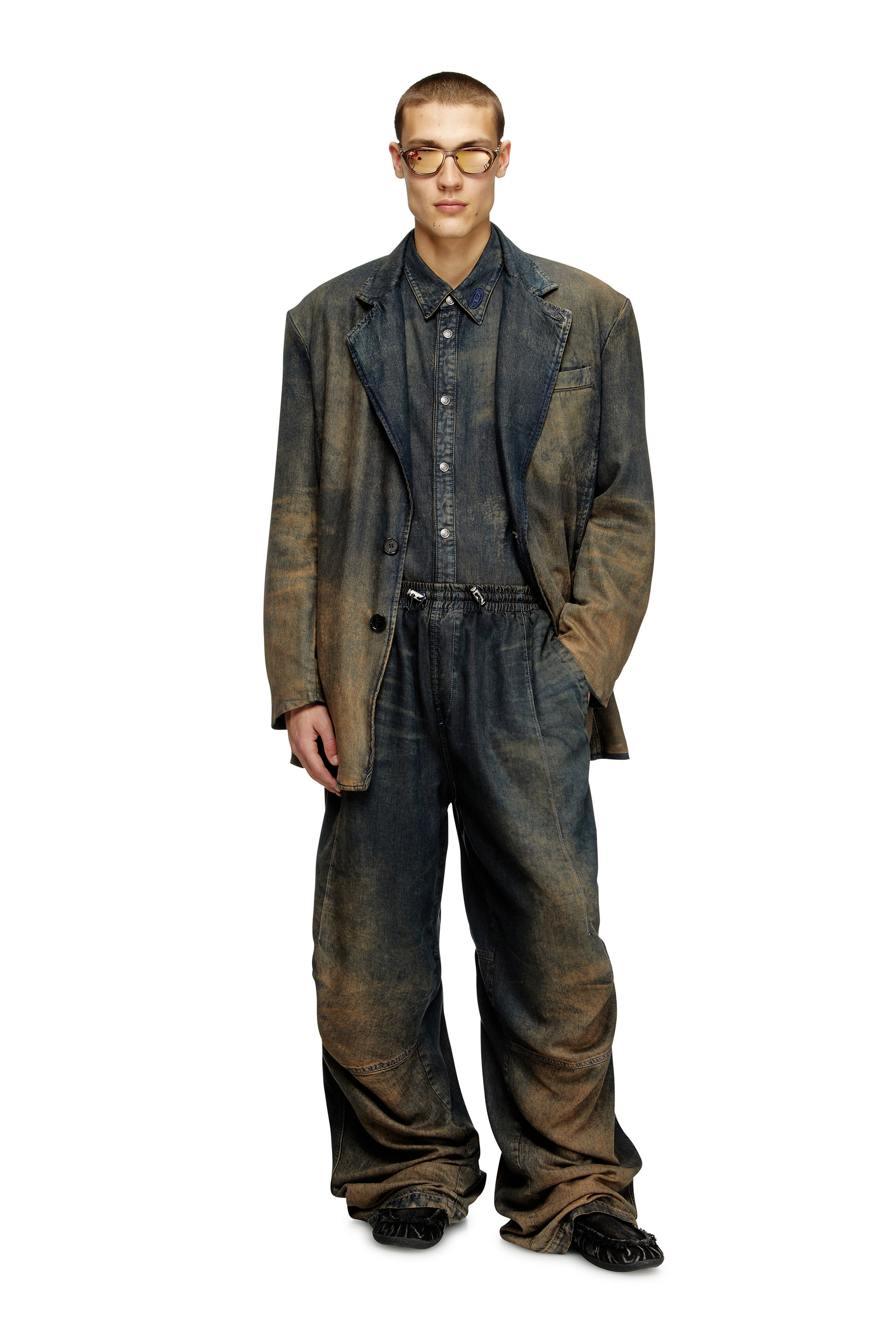 Diesel - Man's Relaxed Jeans D-Pari 068TF, Dark Blue - 1