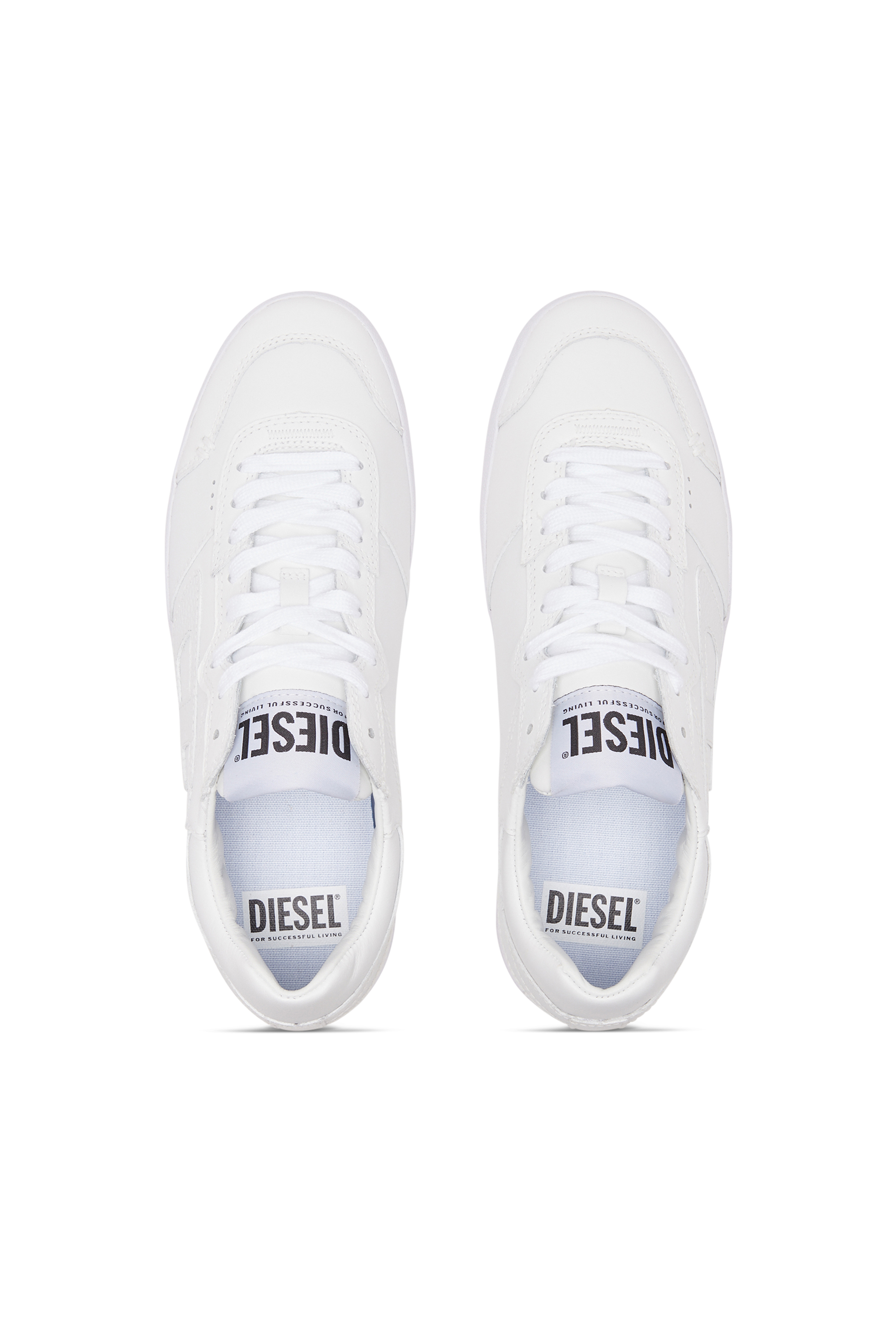 Diesel - S-LEROJI LOW, Man S-Leroji Low-Low-top leather sneakers with D branding in White - Image 5
