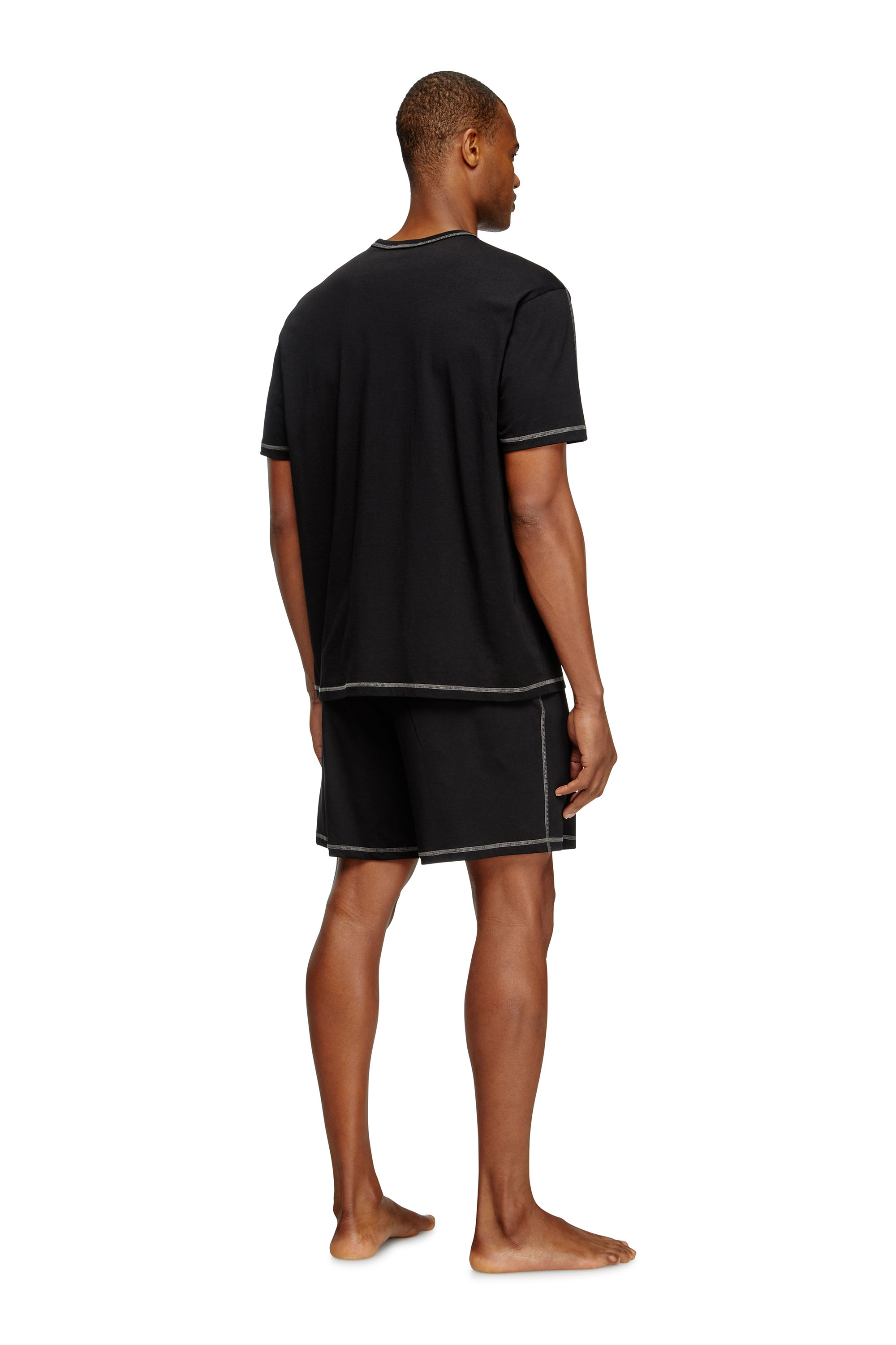 Diesel - SET-ADAM-D-CORE, Man's Short pyjamas in cotton jersey in Black - 2