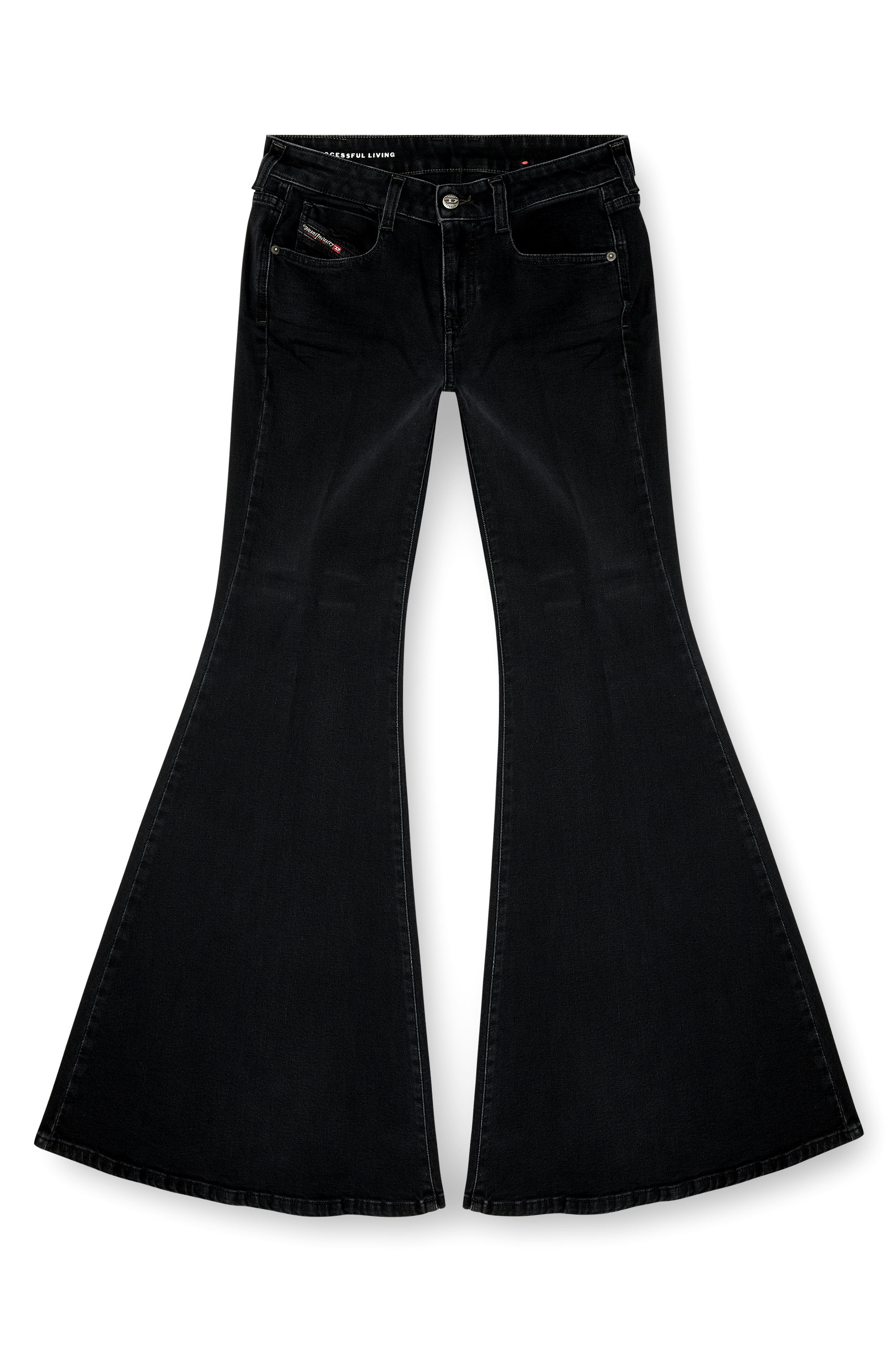 Diesel - Woman's Flare Jeans 1970 D-Bleess 09M69, Black/Dark grey - 2
