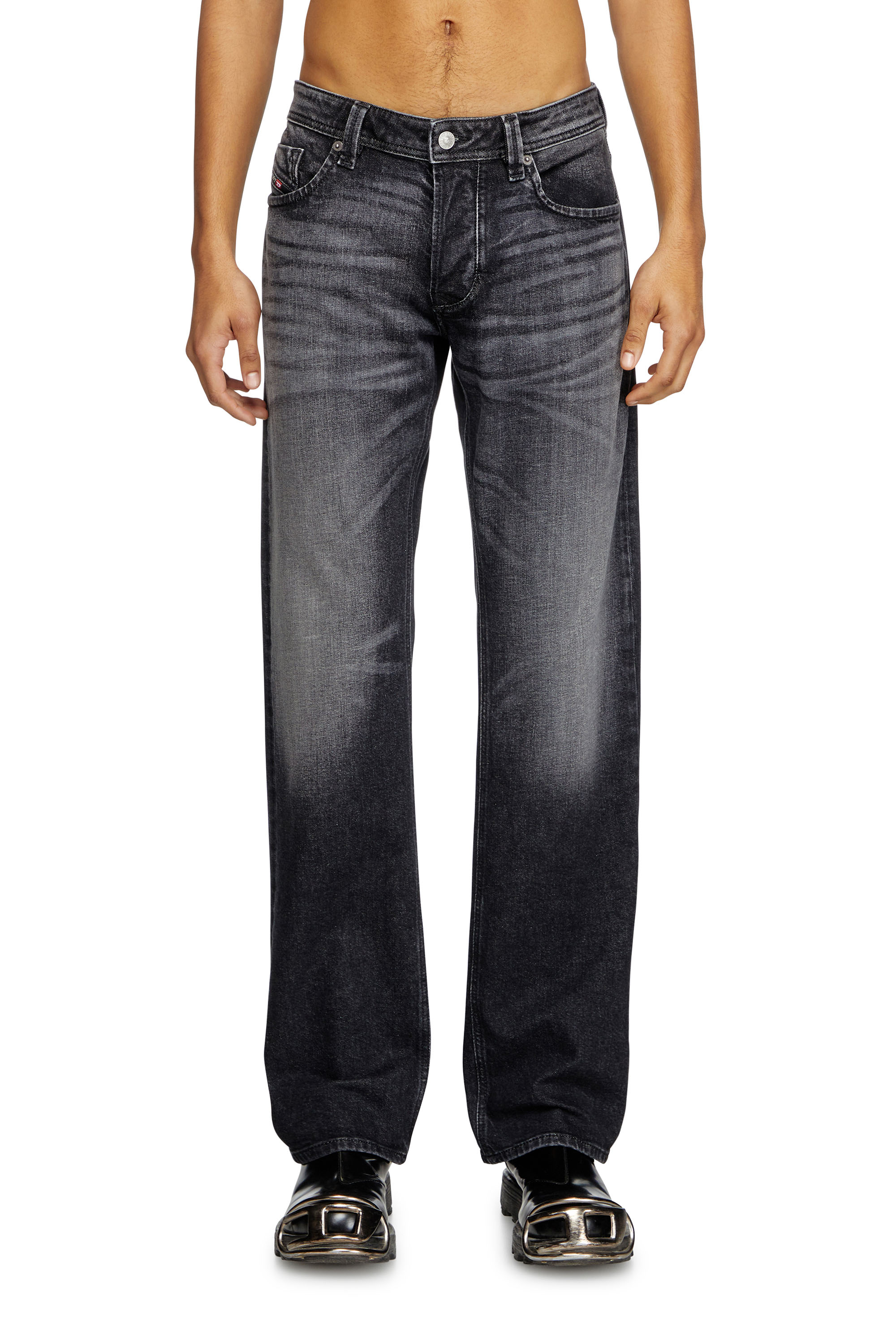 Regular Jeans 1985 Larkee 09L52, Black/Dark grey Diesel - Man's Regular Jeans 1985 Larkee 09L52, Black/Dark grey - 3