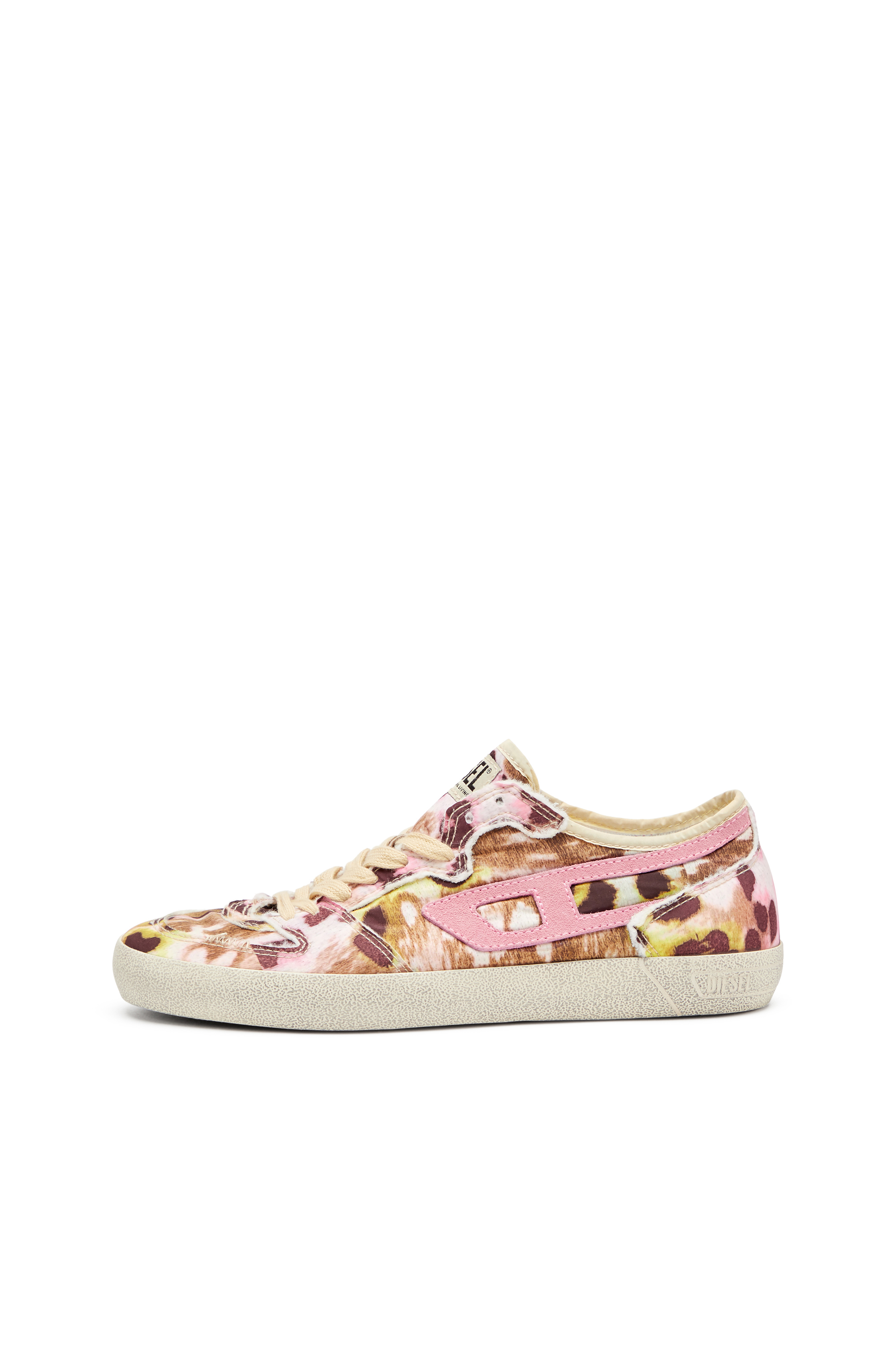 Diesel - S-LEROJI D-1 LOW W, Woman's S-Leroji D-Distressed sneakers in printed nylon in Multicolor - 7