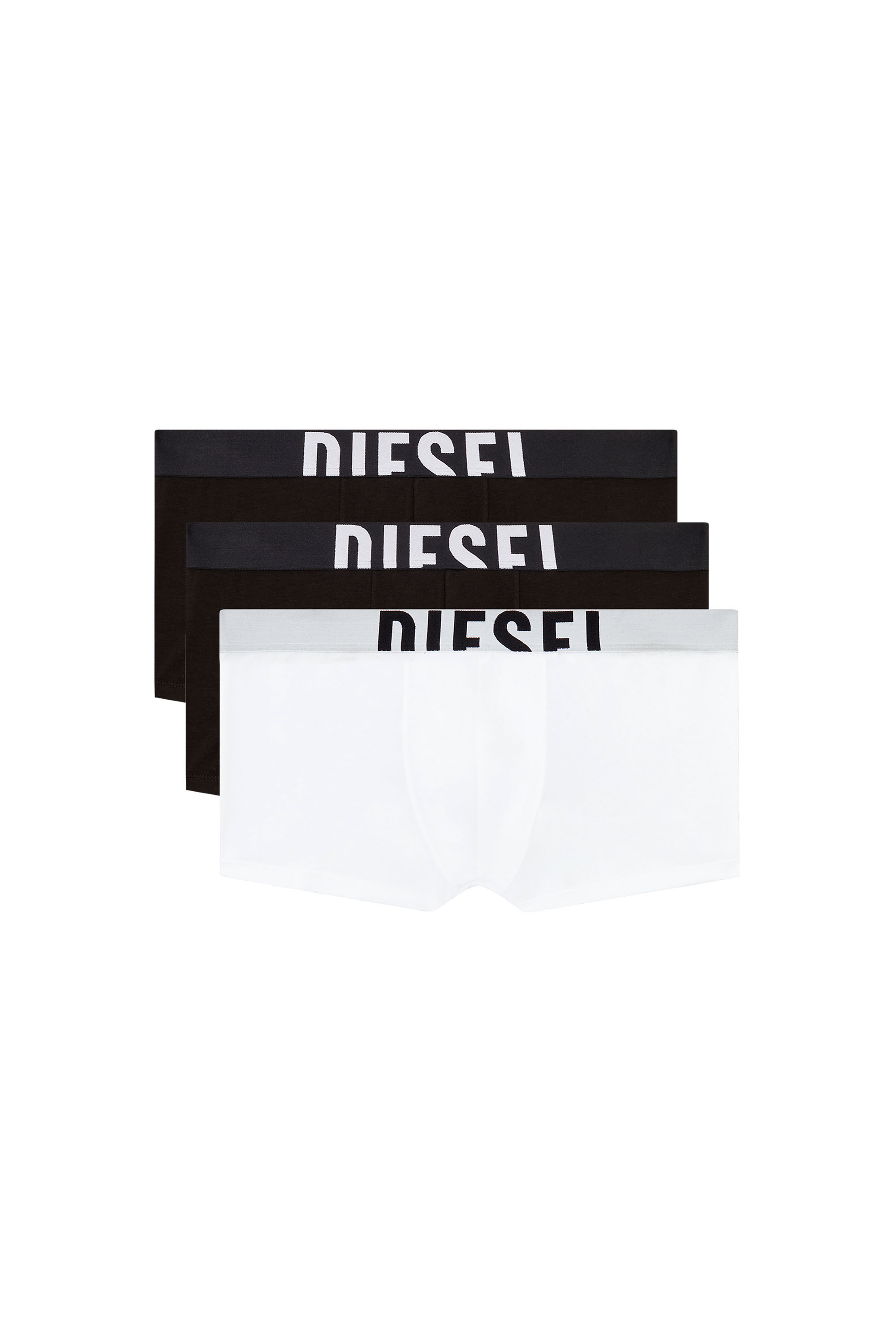 Diesel - DAMIEN-D-POP-3PACK-40, Man's Three-pack boxer briefs in stretch cotton in Black/White - 2