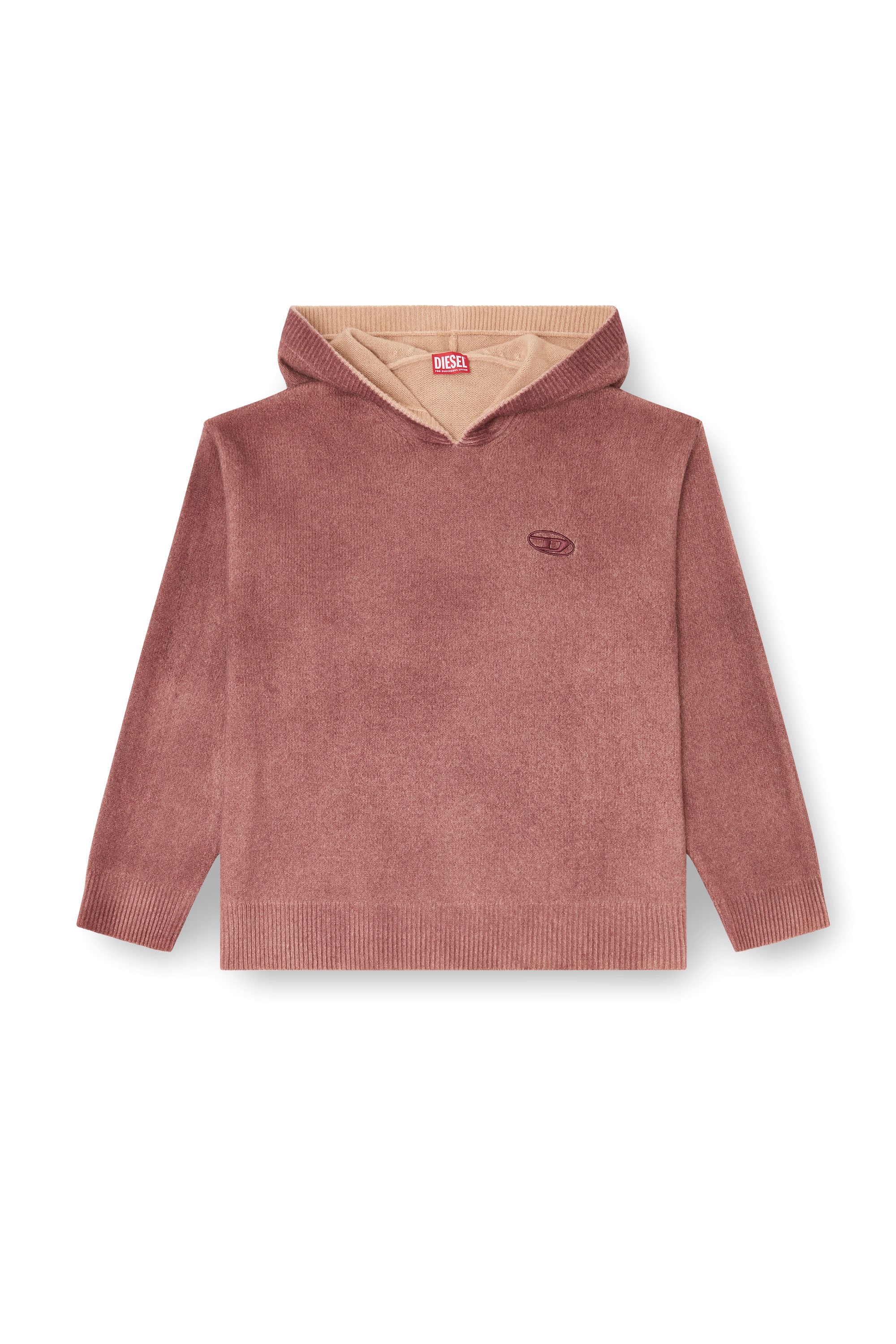 Diesel - K-PICKLED, Man's Double-dyed hoodie in wool-blend knit in null - 3