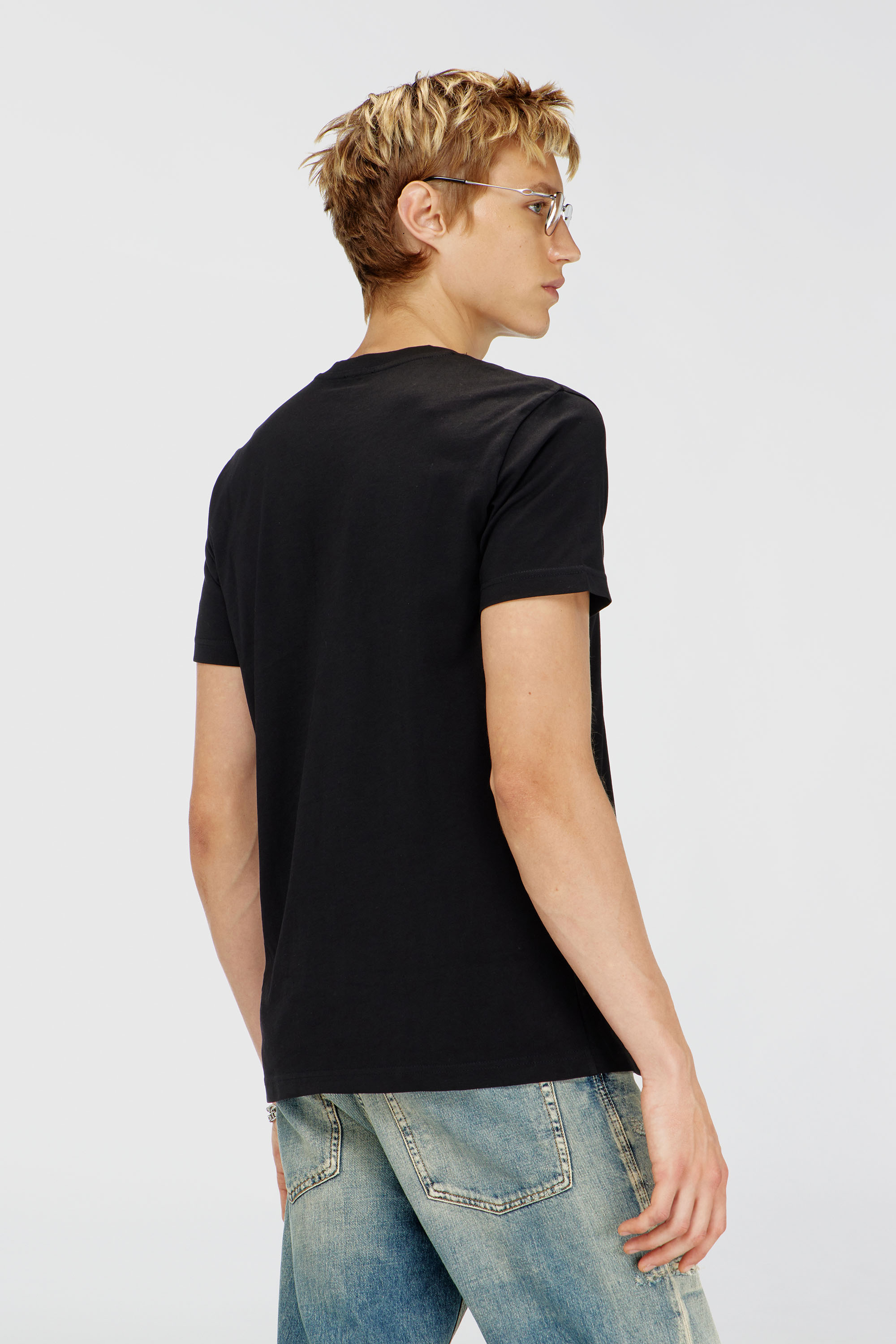 Diesel - T-DIEGO-T92, Man's Cotton T-shirt with Oval D logo in Black - 4