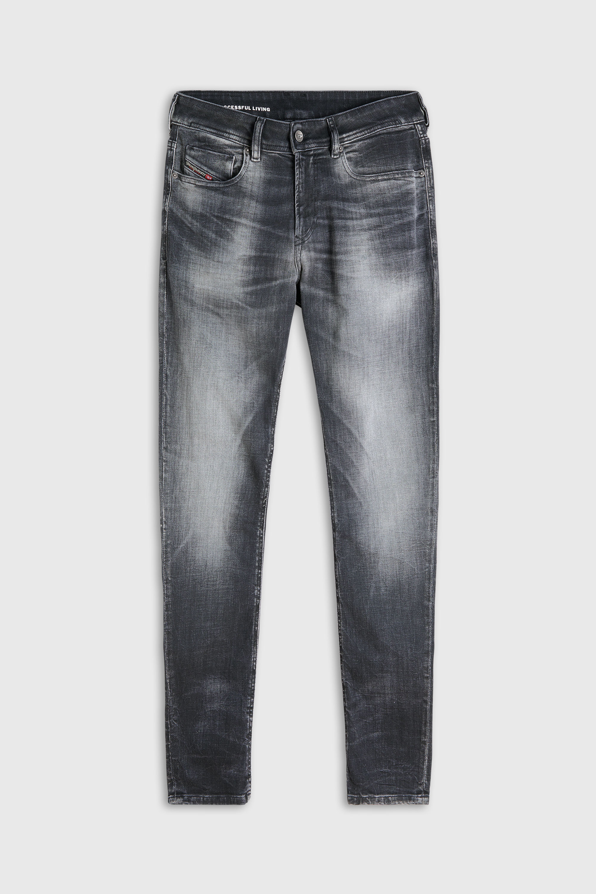 Diesel - Man's Skinny Jeans 1979 Sleenker 09R08, Black/Dark grey - 2