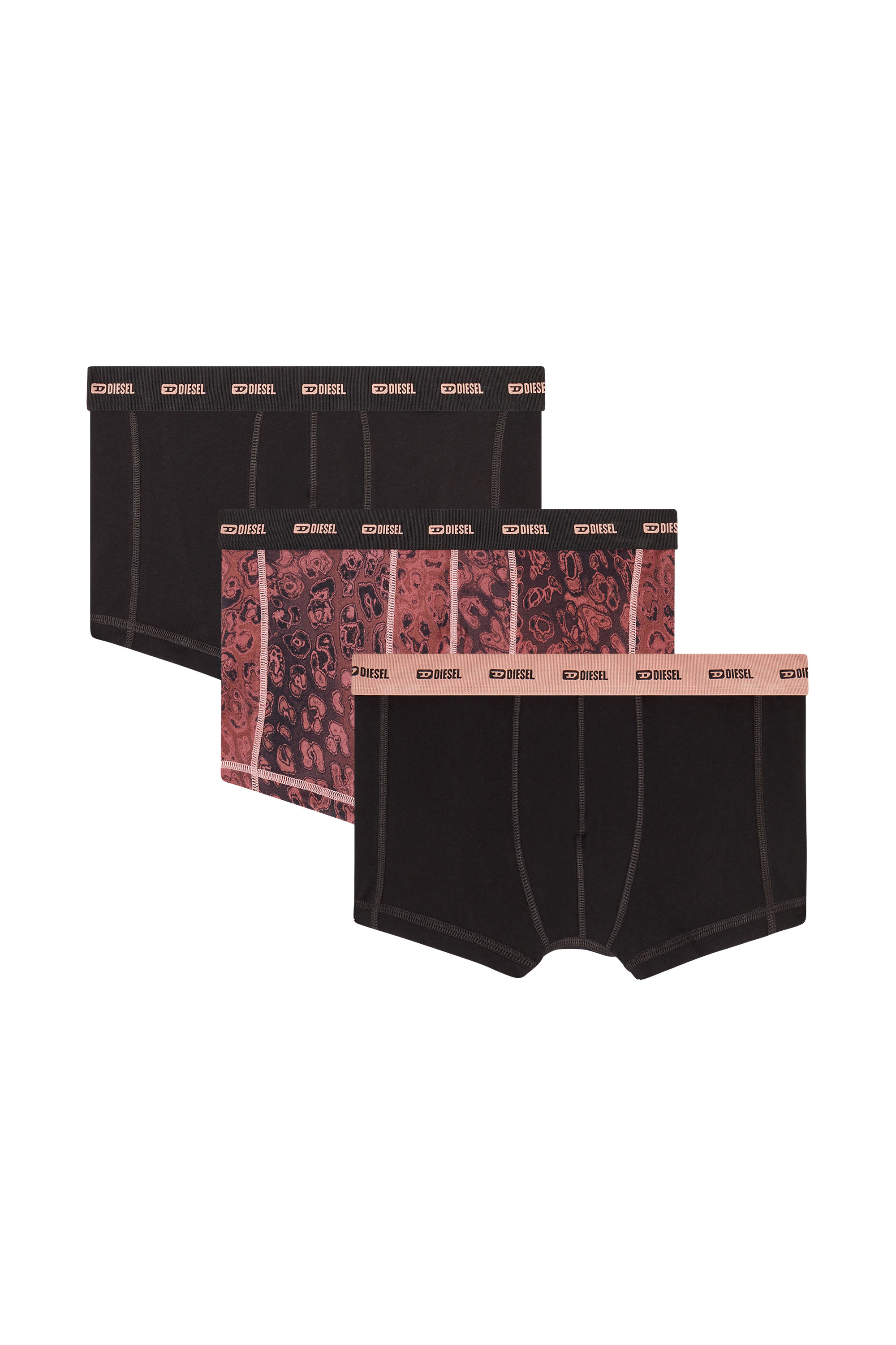 Diesel - DAMIEN-UTLT-3PACK, Man's Three-pack of stretch cotton boxer briefs in Violet - 1