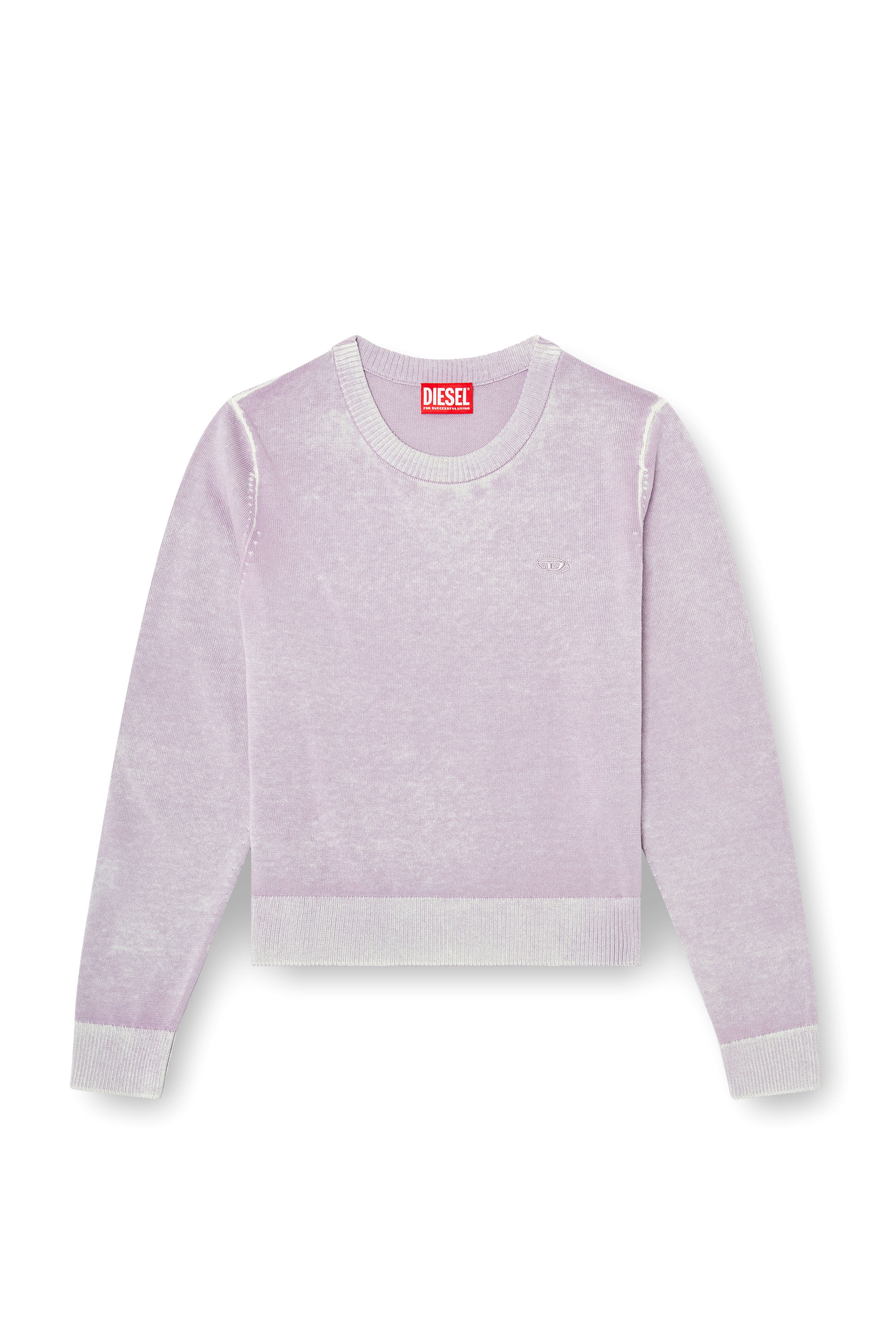 Diesel - M-LOVRE, Woman's Jumper with faded reverse print in Lilac - 3