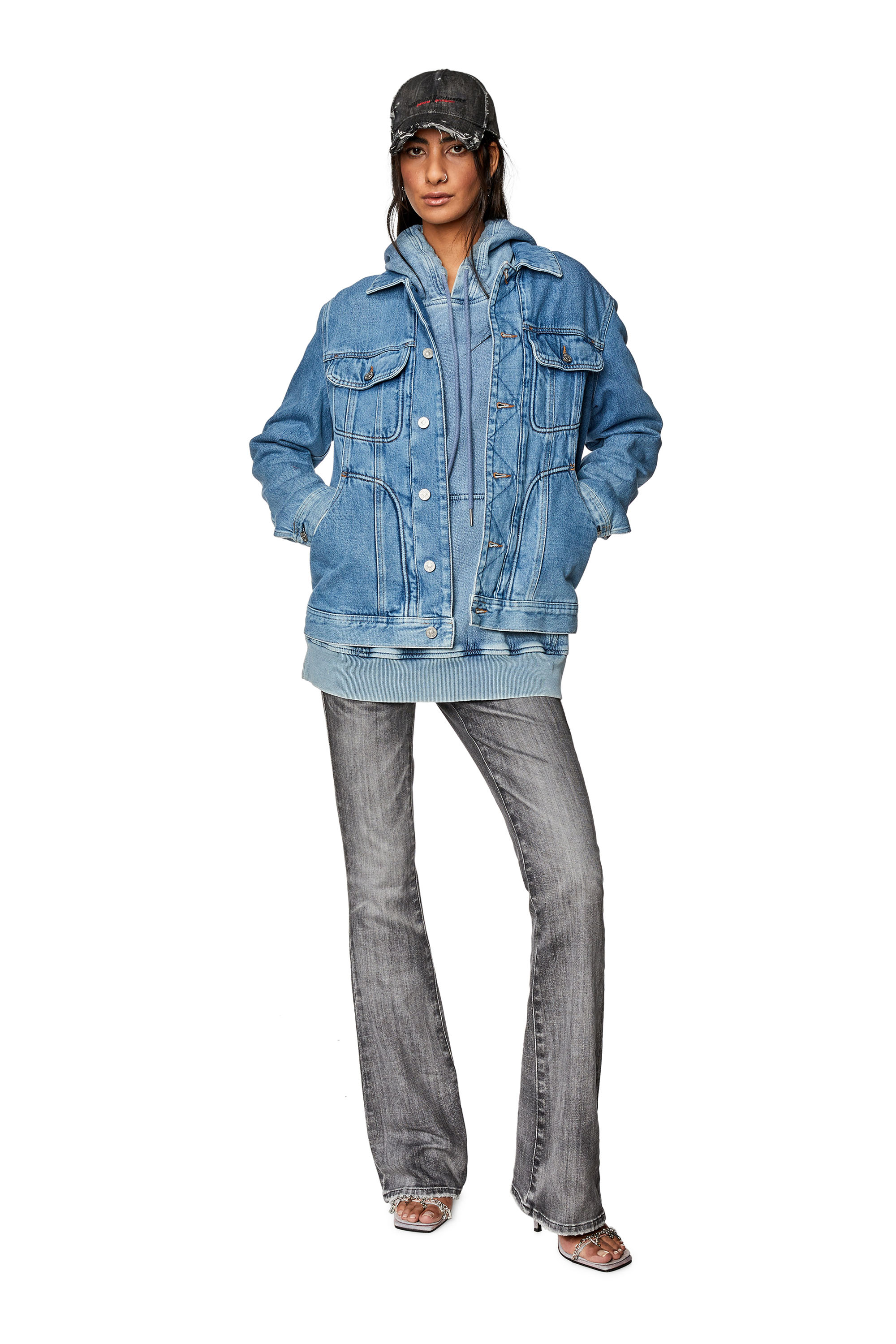 Diesel - Bootcut and Flare Jeans 1969 D-Ebbey 09G38, Black/Dark grey - Image 2