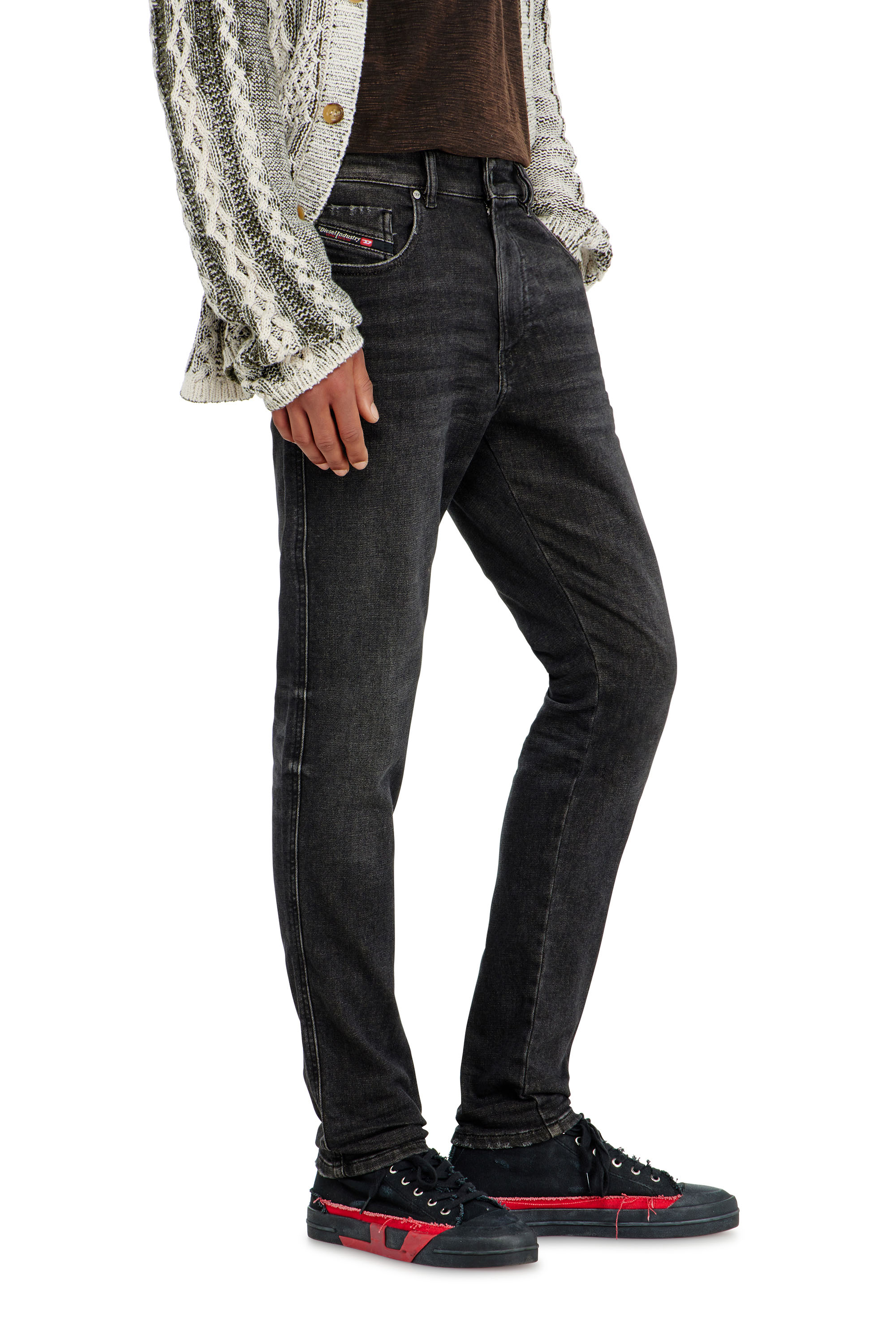 Diesel - Man's Slim 2062 D-Strukt Joggjeans&reg; 09P92, Black/Dark grey - 5