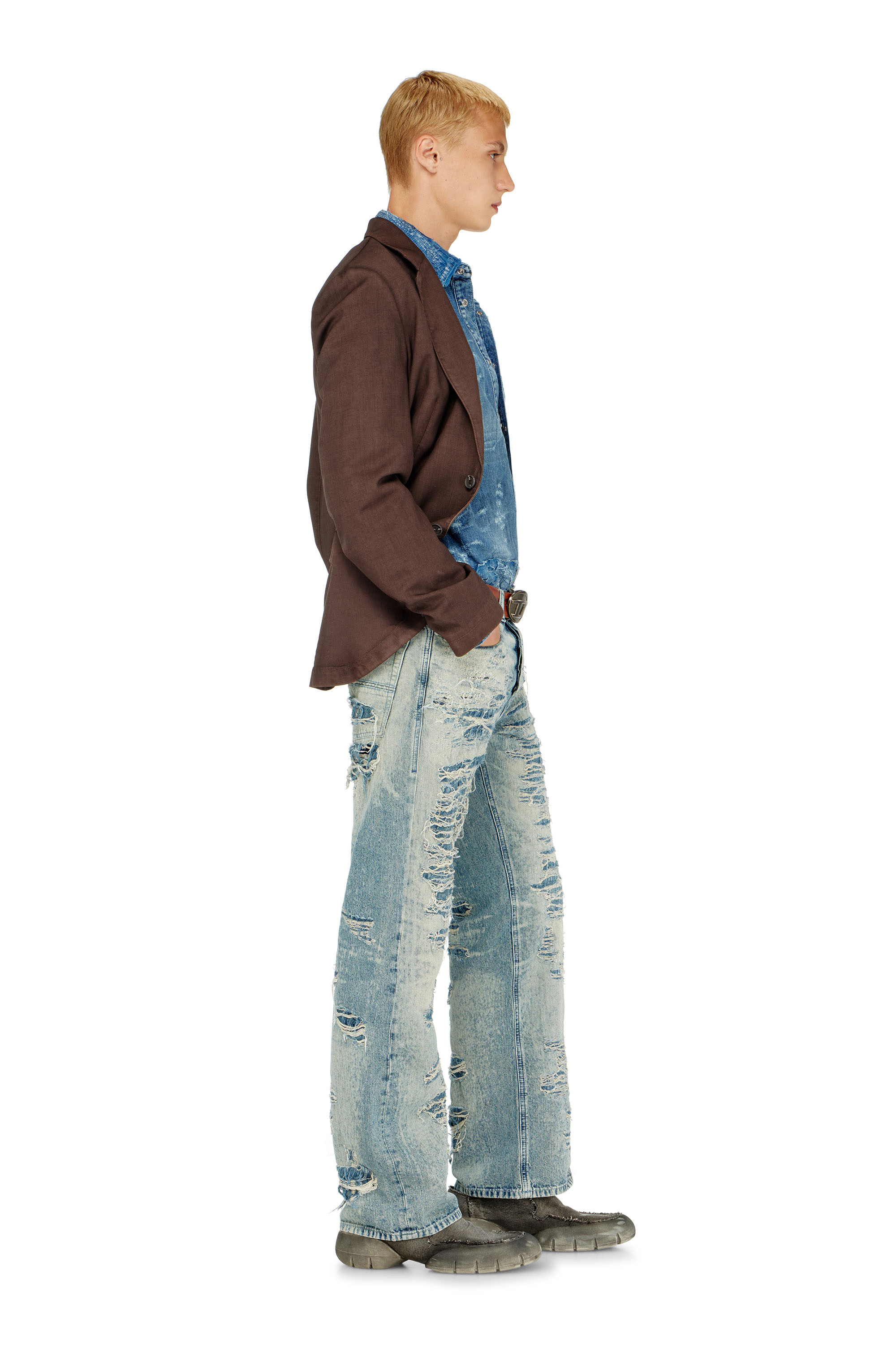 Diesel - Man's Relaxed Jeans 1980 D-Eeper 068YM, Medium blue - 3