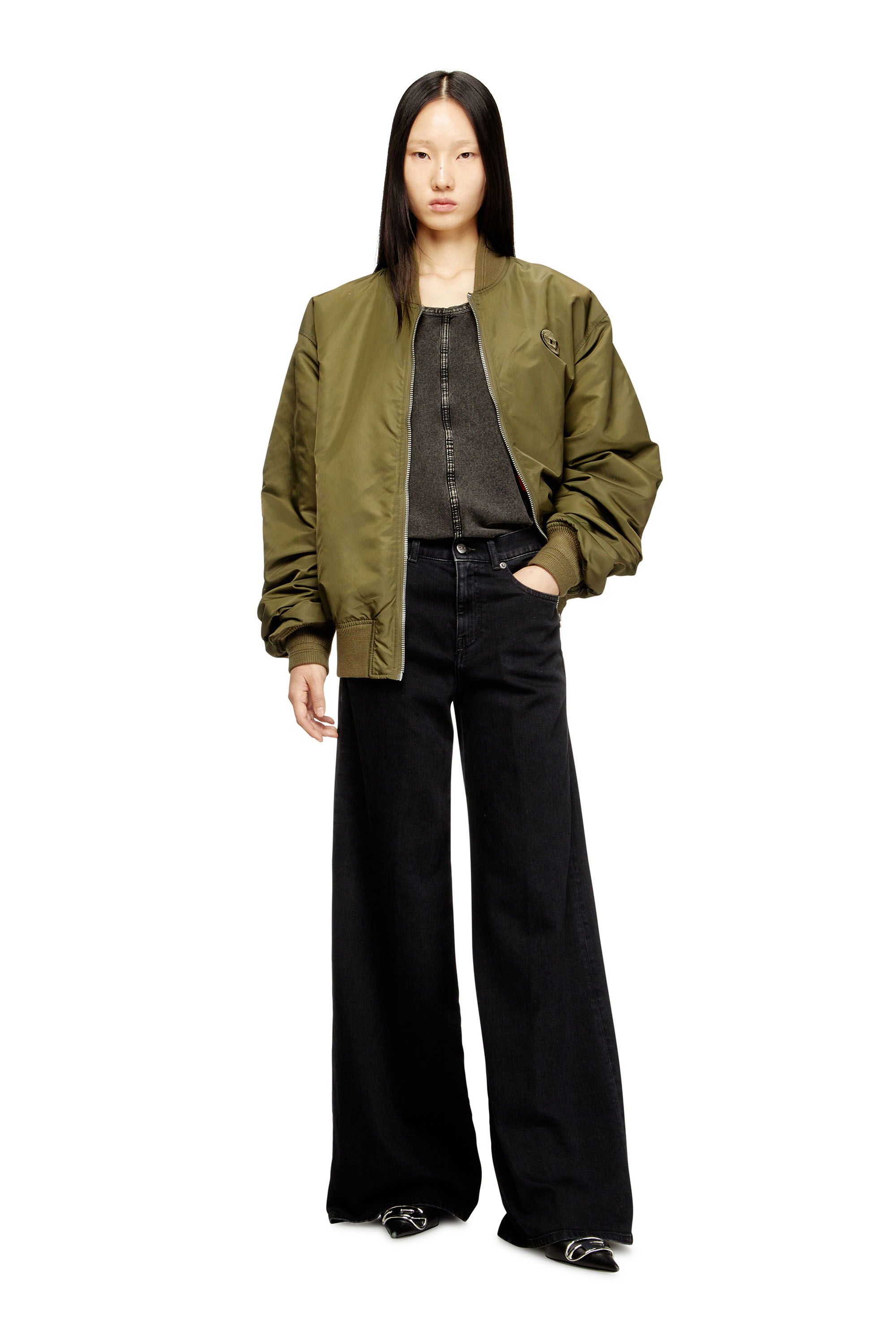 Diesel - Woman's Flare Jeans 1978 D-Akemi 09N89, Black/Dark grey - 1