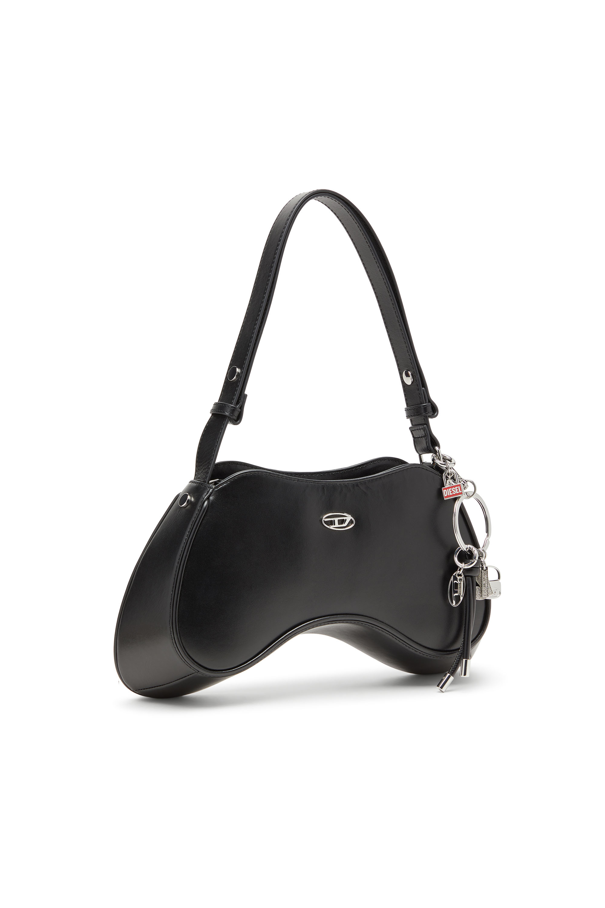 Diesel - CHARM-LOCK, Unisex's Metal keyring charm with padlock design in Silver/Red - 2